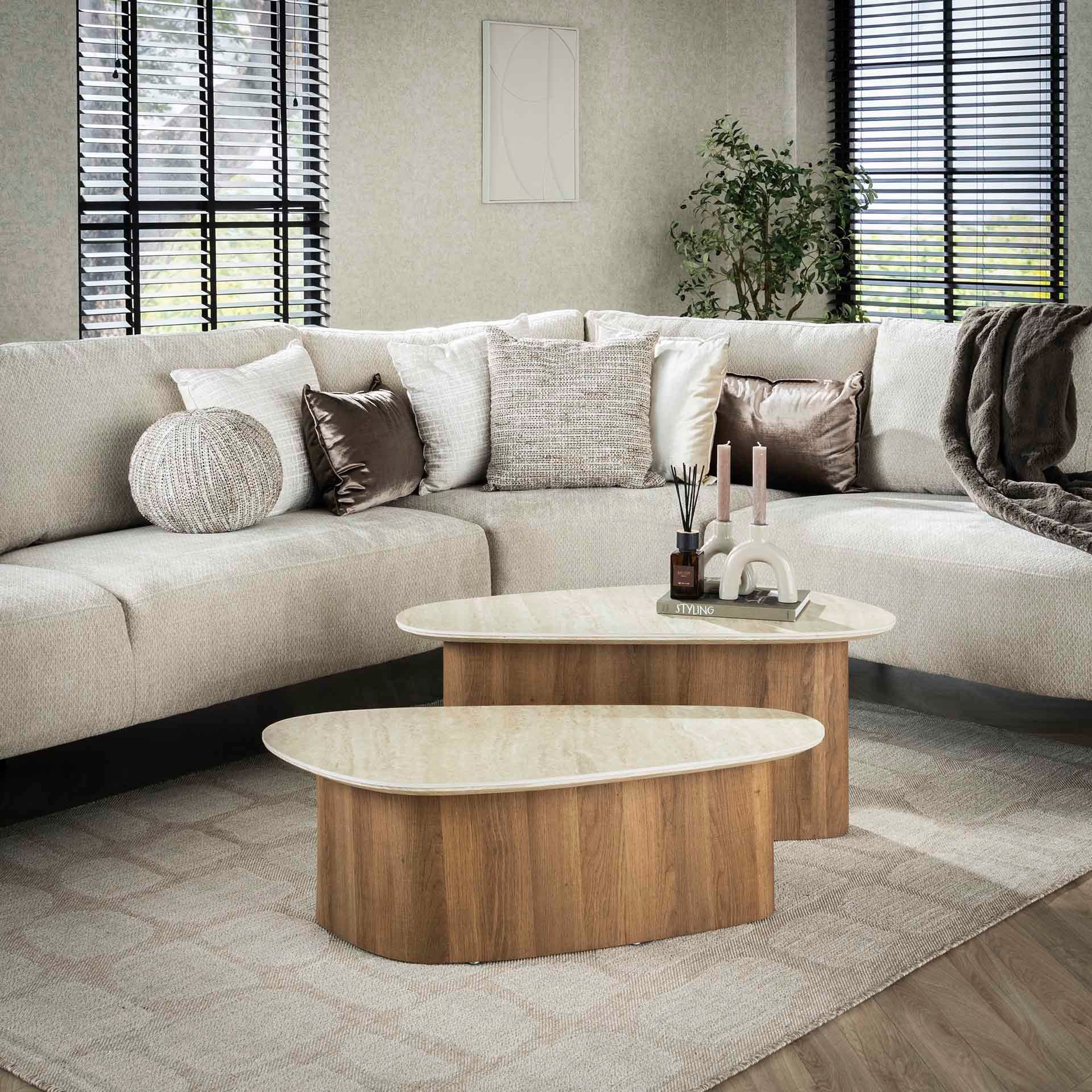 Vintagehaus Couchtisch Retro Couchtisch Nierentische 2er günstig online kaufen