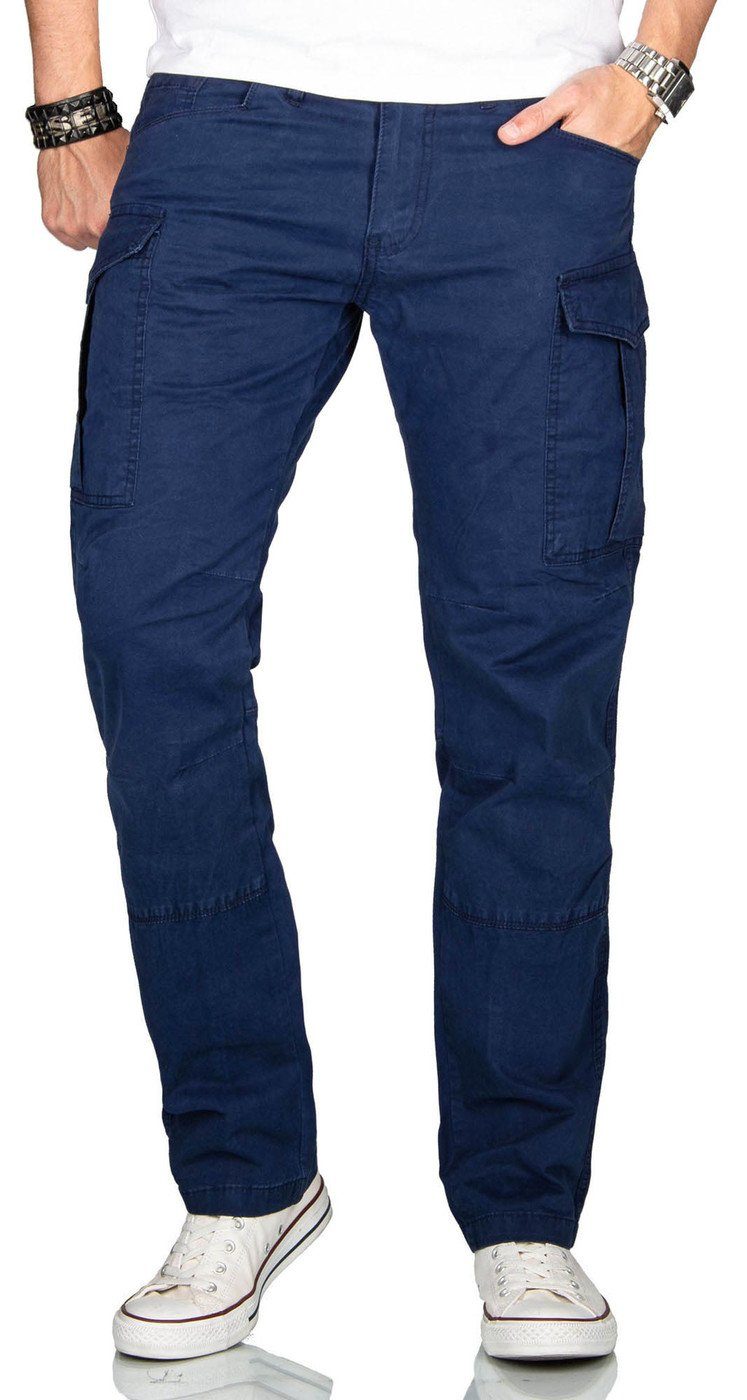 Alessandro Salvarini Cargohose Herren Slim Fit – Stretch Hose mit Cargotaschen Moderne Hose mit Elasthan und vielen praktischen Taschen