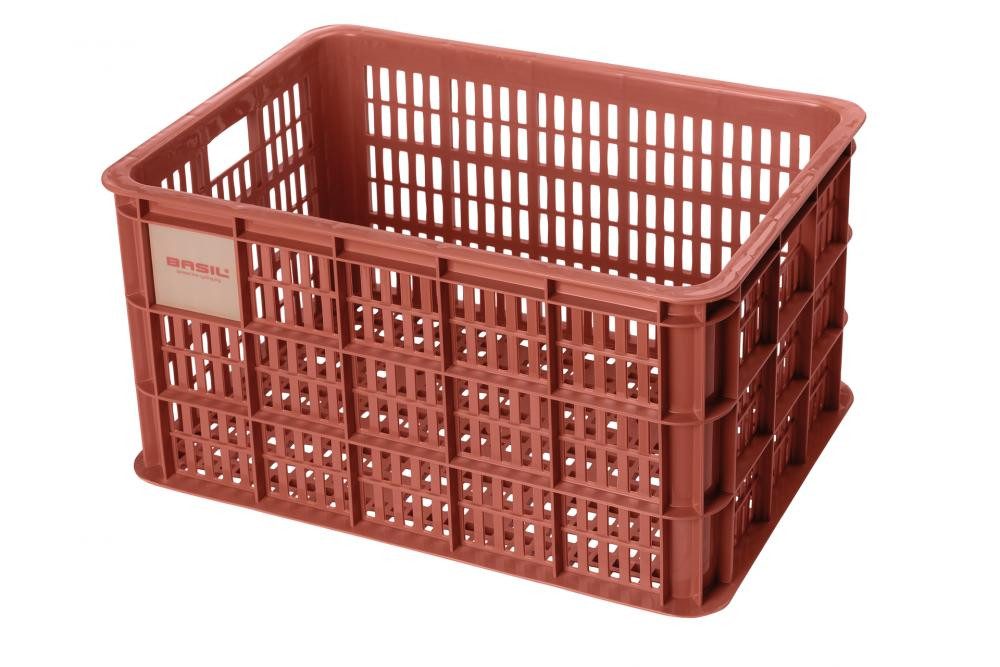 Basil Fahrradkorb Basil Fahrradkiste Crate L terra red 29,8x39x26,5 cm - stabile Kunstst
