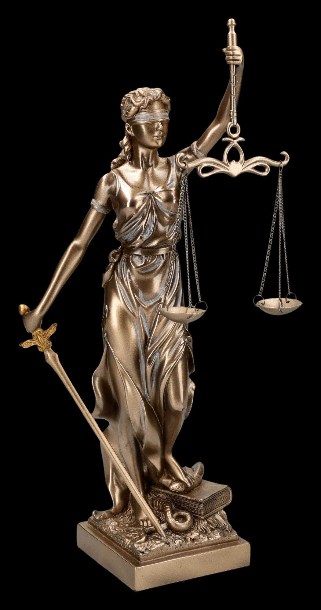 Figuren Shop GmbH Dekofigur Justitia Figur – römische Göttin der Gerechtigkeit Statue 34 cm Deko