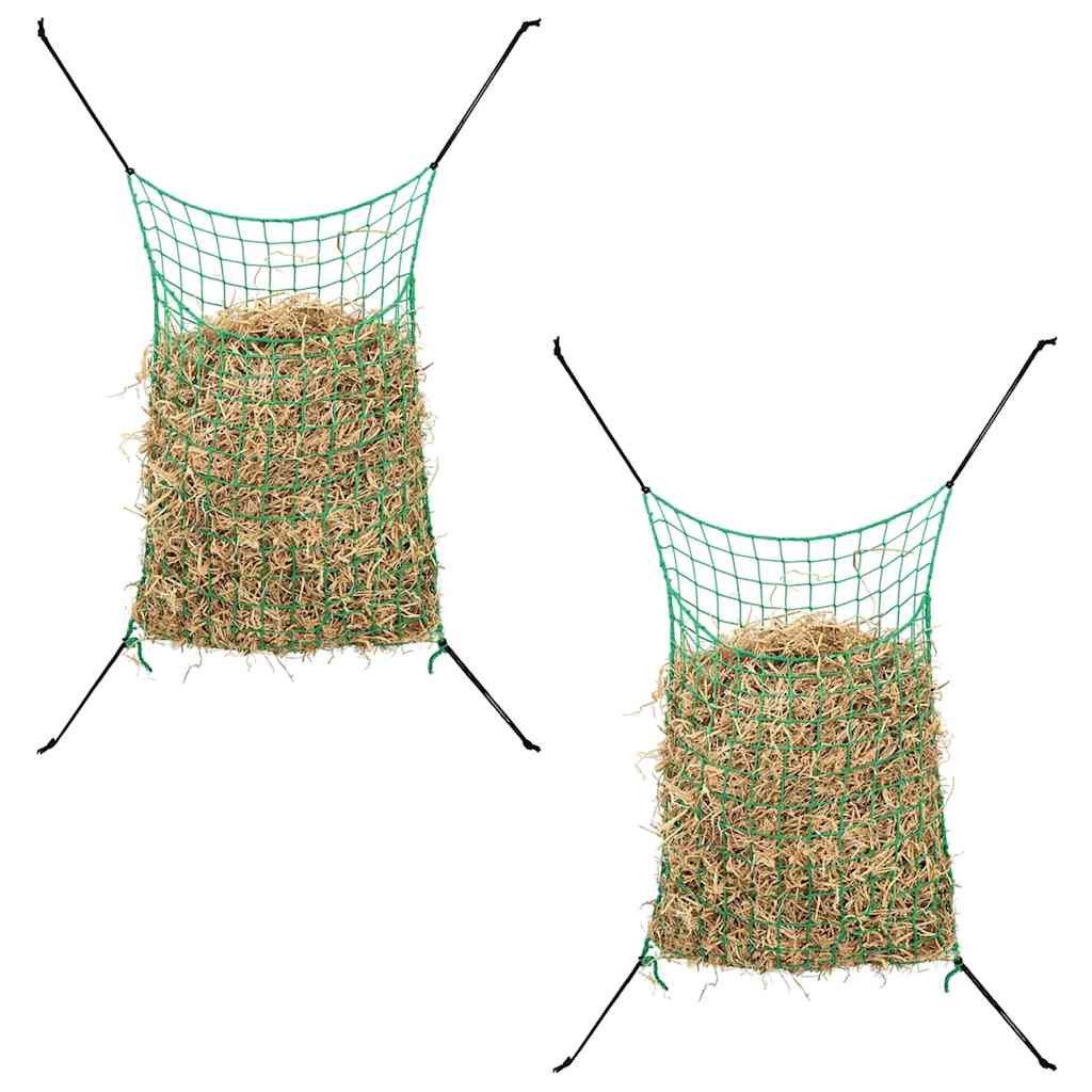 vidaXL Futterspender Heunetze 2 Stk Rechteckig 0,9x1,5 m PP