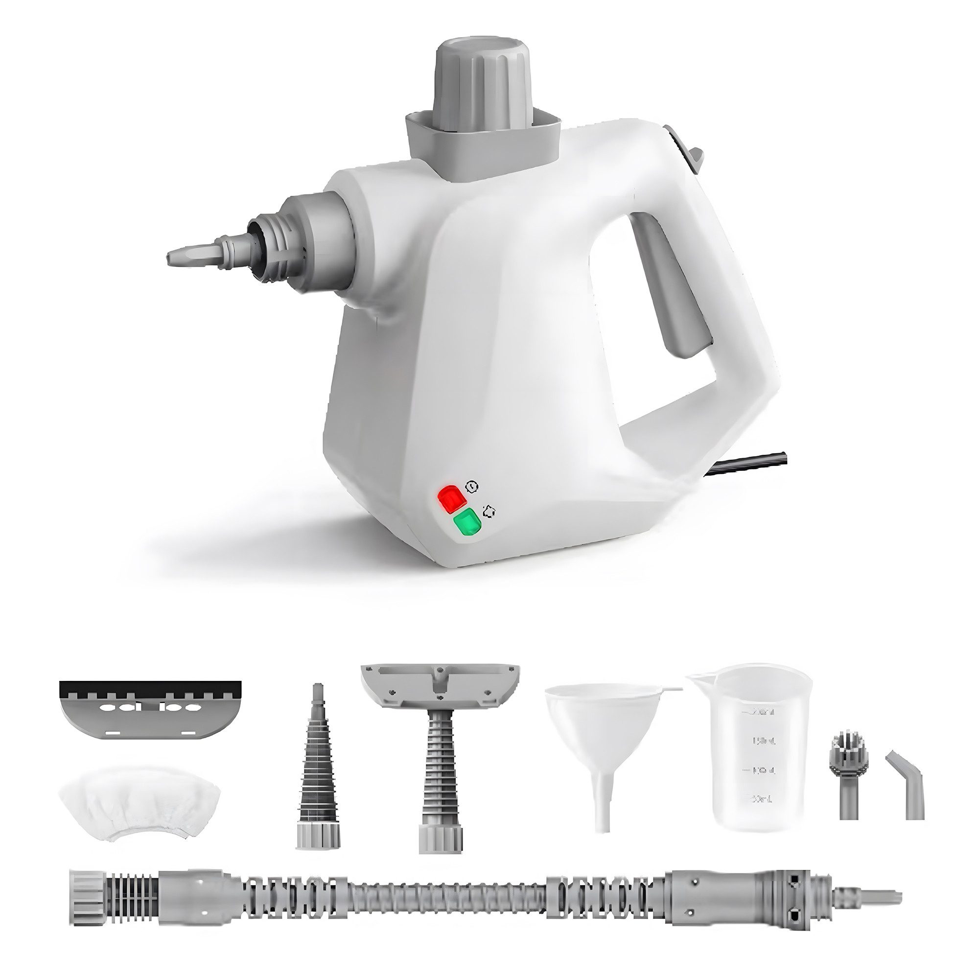 CARPAT SPORT Dampfreiniger Handgerät Steam Cleaner Dampfreiniger, 1000,00 W, Kraftvolle 1000W Leistung Inkl. 12x Zubehör
