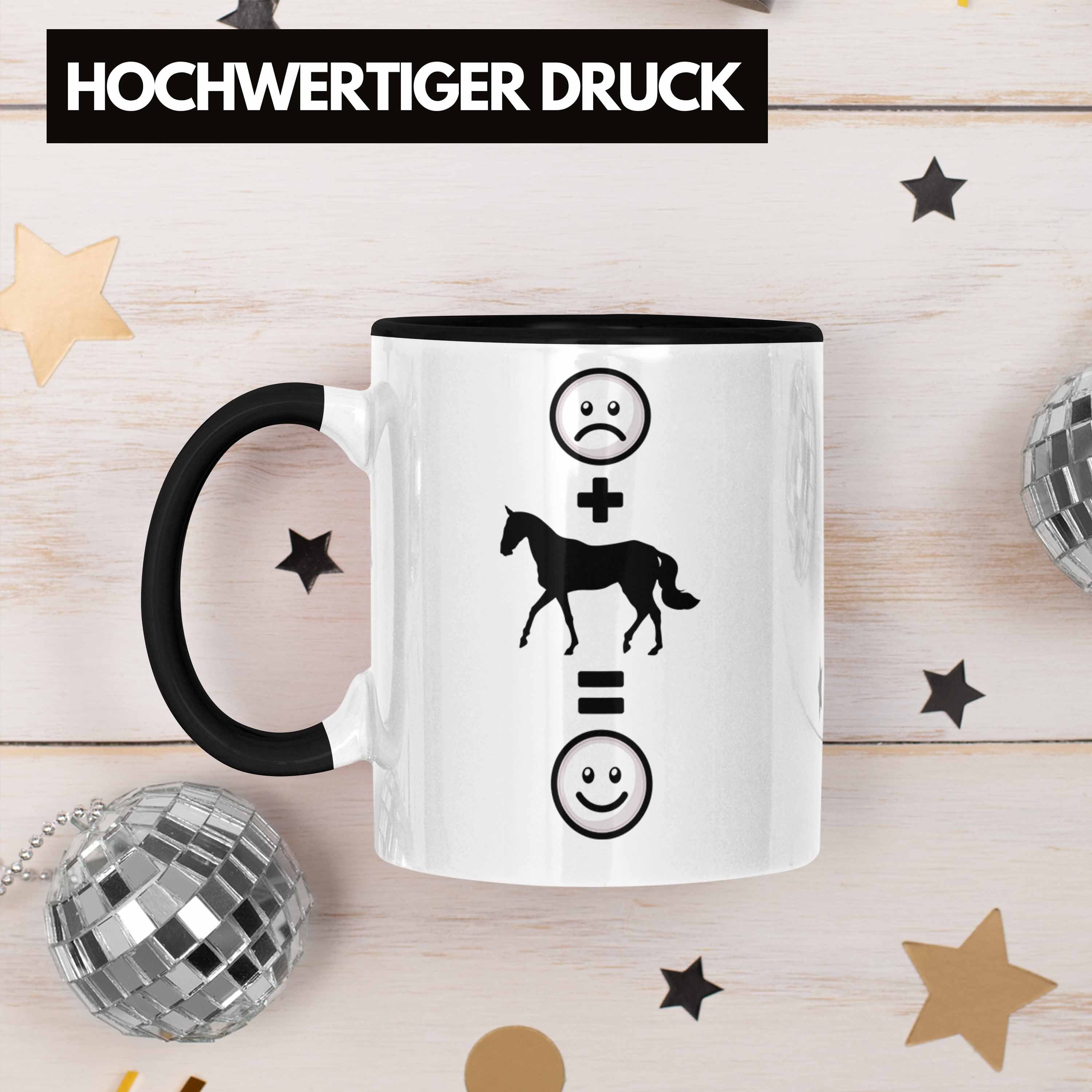 Schwarz Trendation :(Pferd Tasse Tasse Pferdeliebhaber Reiten Geschenk Reiterin Pferde für