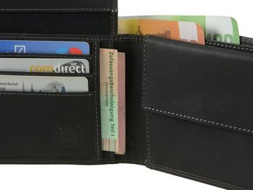 Greenburry Geldbörse Vintage RFID, Portemonnaie, Lederbörse, RFID-Schutz