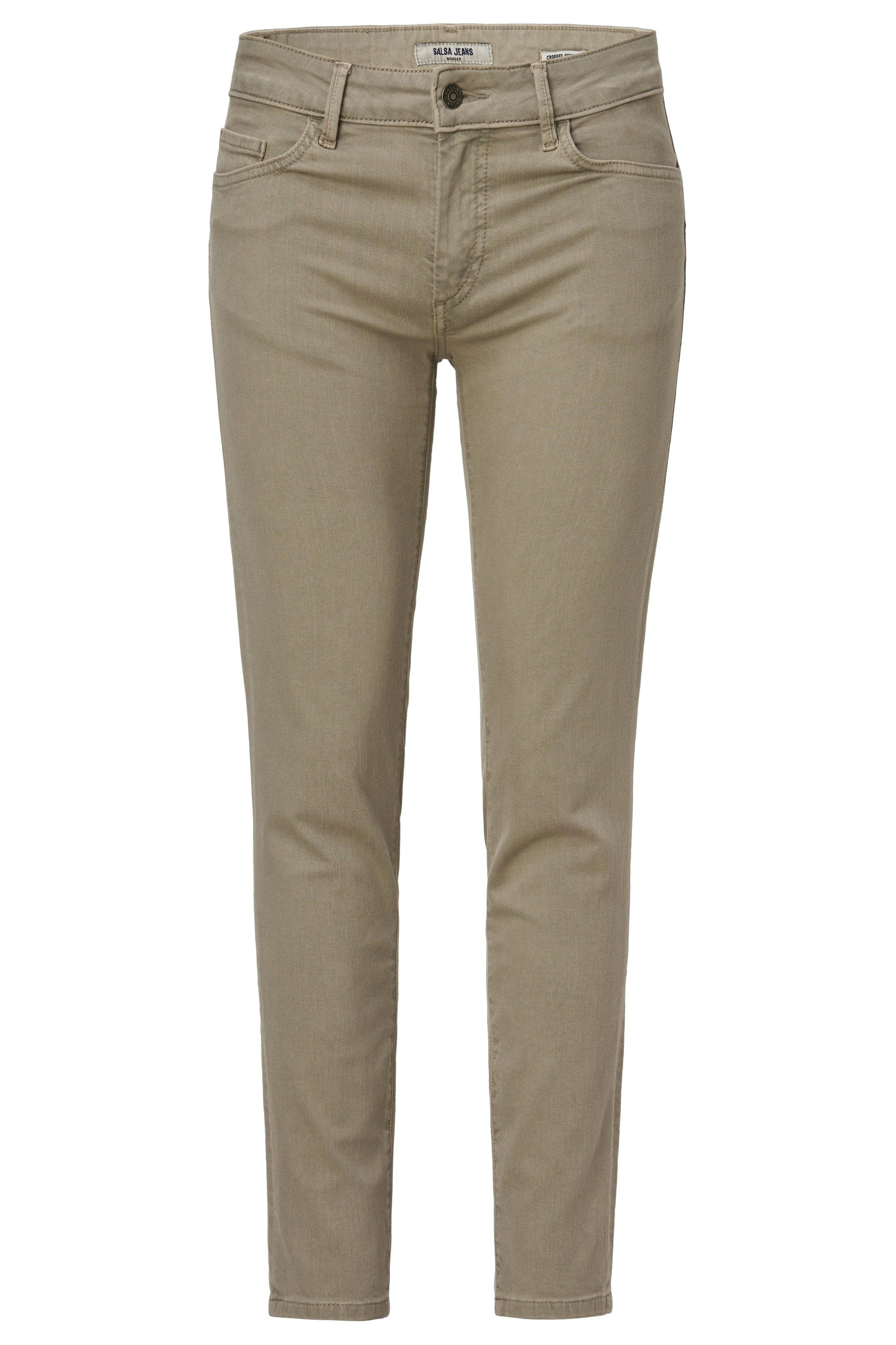 Salsa Stretch-Jeans SALSA JEANS WONDER PUSH UP SKINNY CROPPED olivgrün 2100 günstig online kaufen