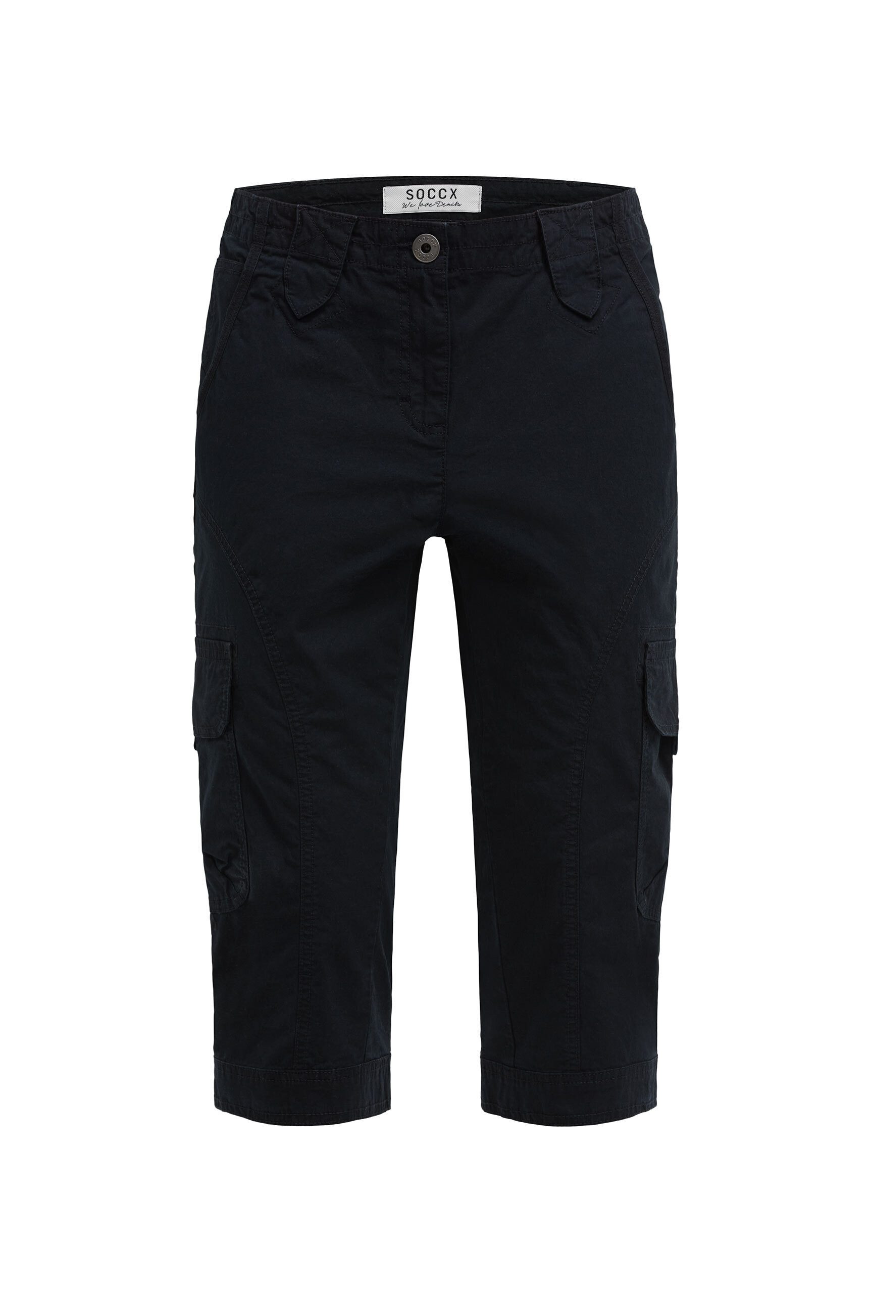 SOCCX Skaterbermudas mit verstellbarem Knopfriegel am Hosensaum