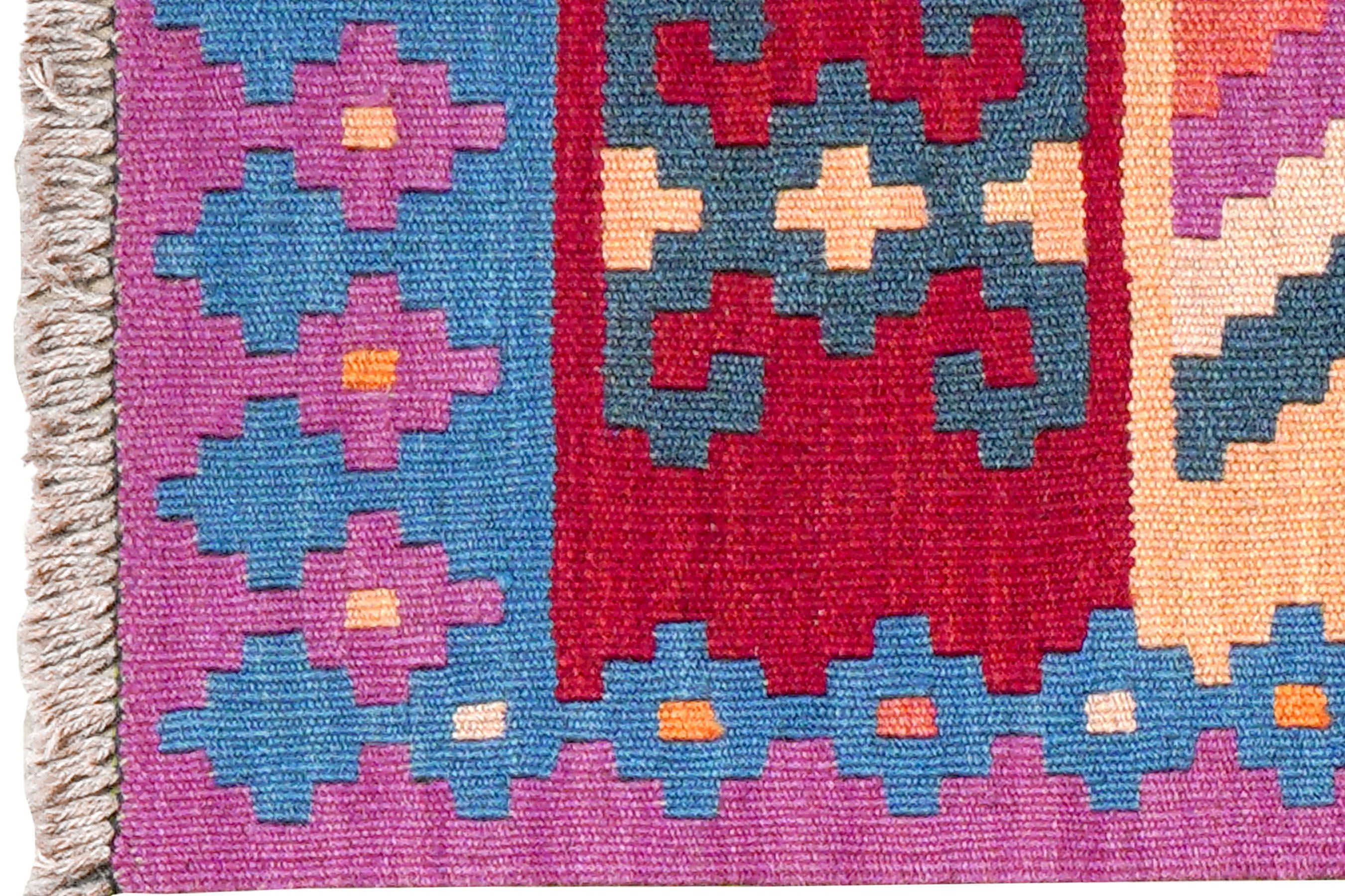 Rugtales Teppich Kelim Gashgai 88x63cm, Rechteck, Handgemachtes Unikat, nachhaltig und fair gefertigt