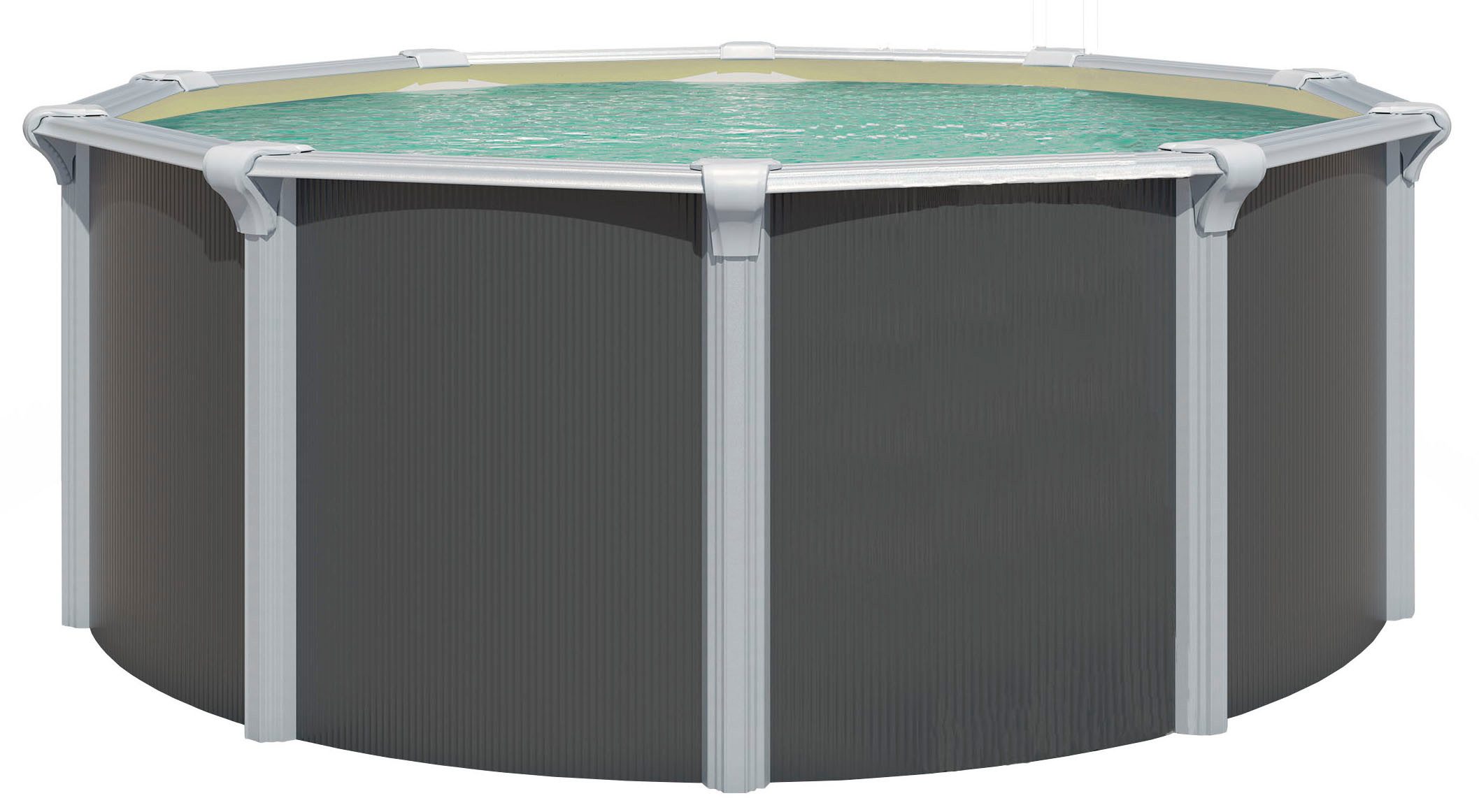 KWAD Rundpool Green line Evolution (Komplett-Set, 10-tlg), 5,5x1,32 Design Folie in blau, sand oder grau erhältlich
