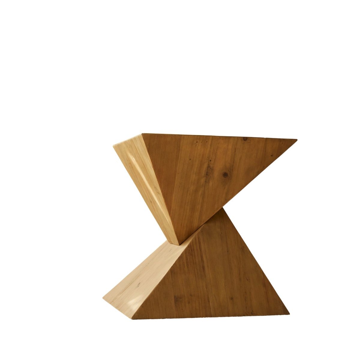 Tikamoon Beistelltisch Pio – Beistelltisch aus recyceltem Kiefernmassivholz