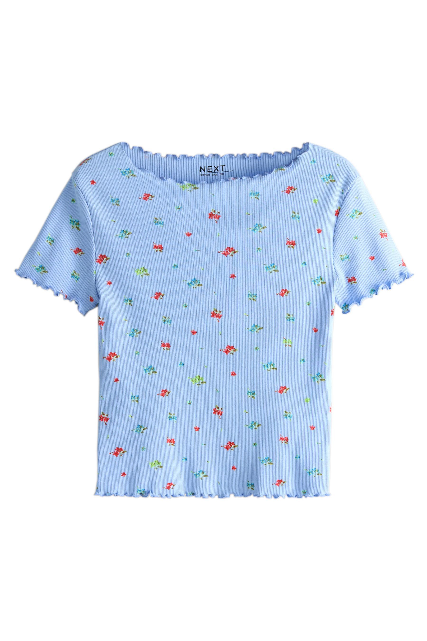 T-Shirt Kurzärmliges Pointelle- T-Shirt