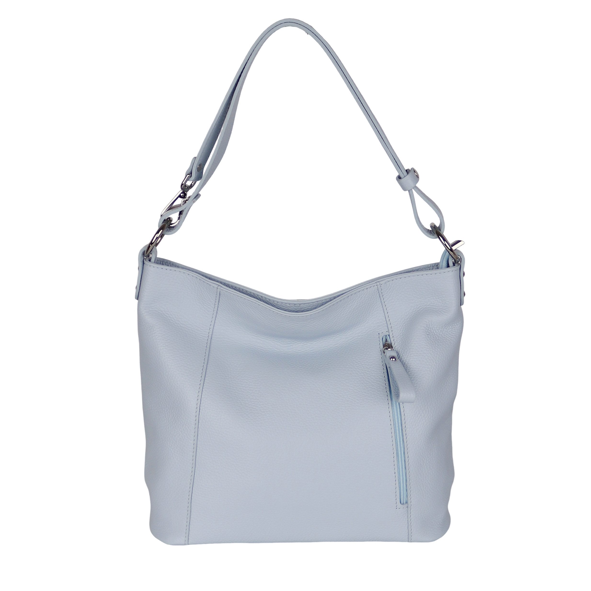 MIRROSI Umhängetasche Damen, Schultertasche,Aus Echtleder, Made in Italy (ca.37x28x11cm)