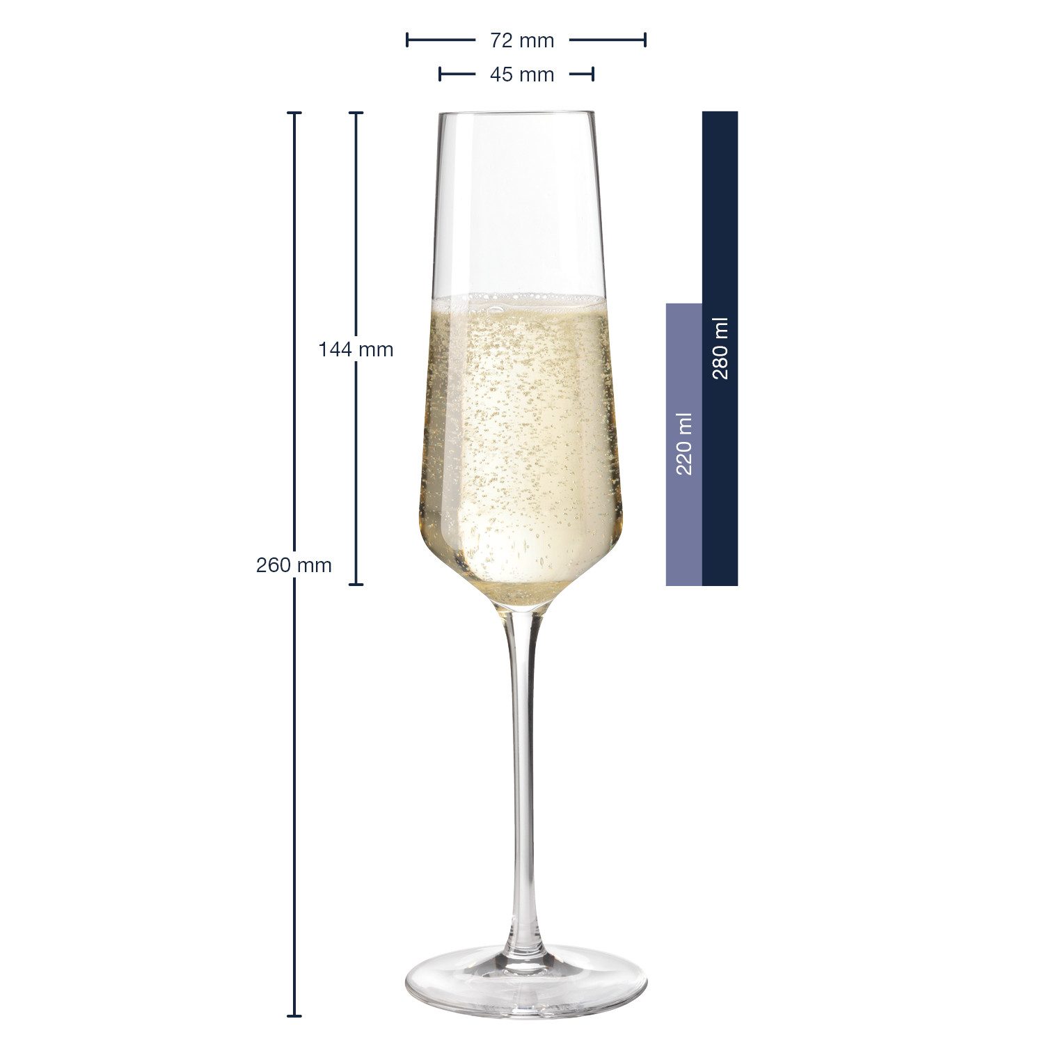 LEONARDO Sektglas, Kristallglas, Spülmaschinenfest