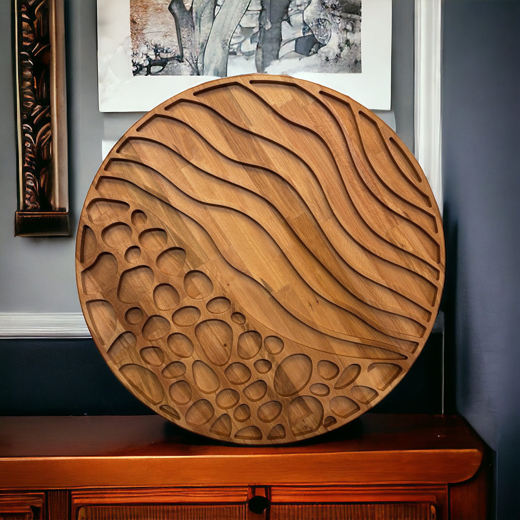 SLIDIX Wanddekoobjekt Akustikpaneele Wandpaneele runde Wandkunst Wanddeko Wandskulptur (1 St)