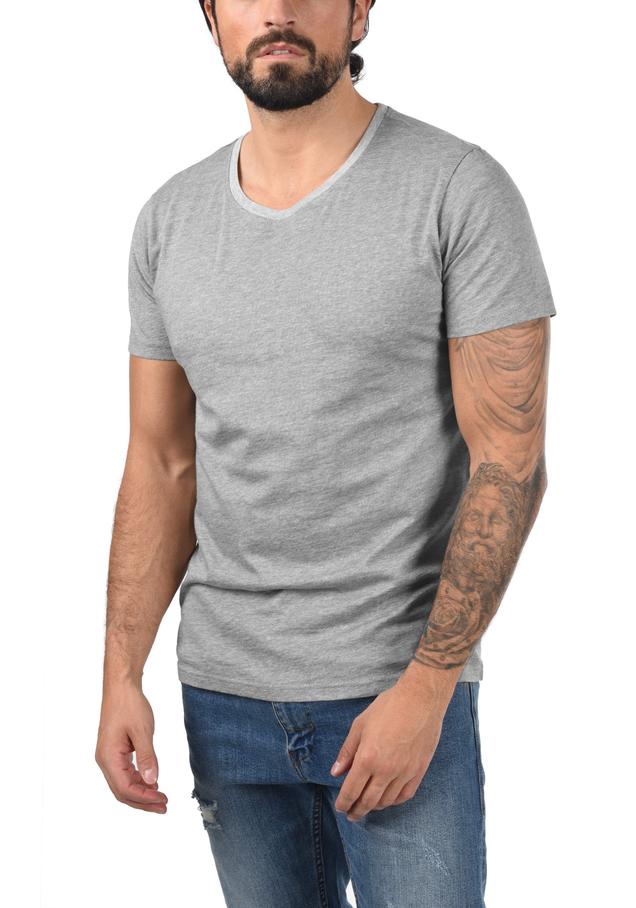 in Melangelook (8236) SDNed T-Shirt Grey !Solid Melange T-Shirt