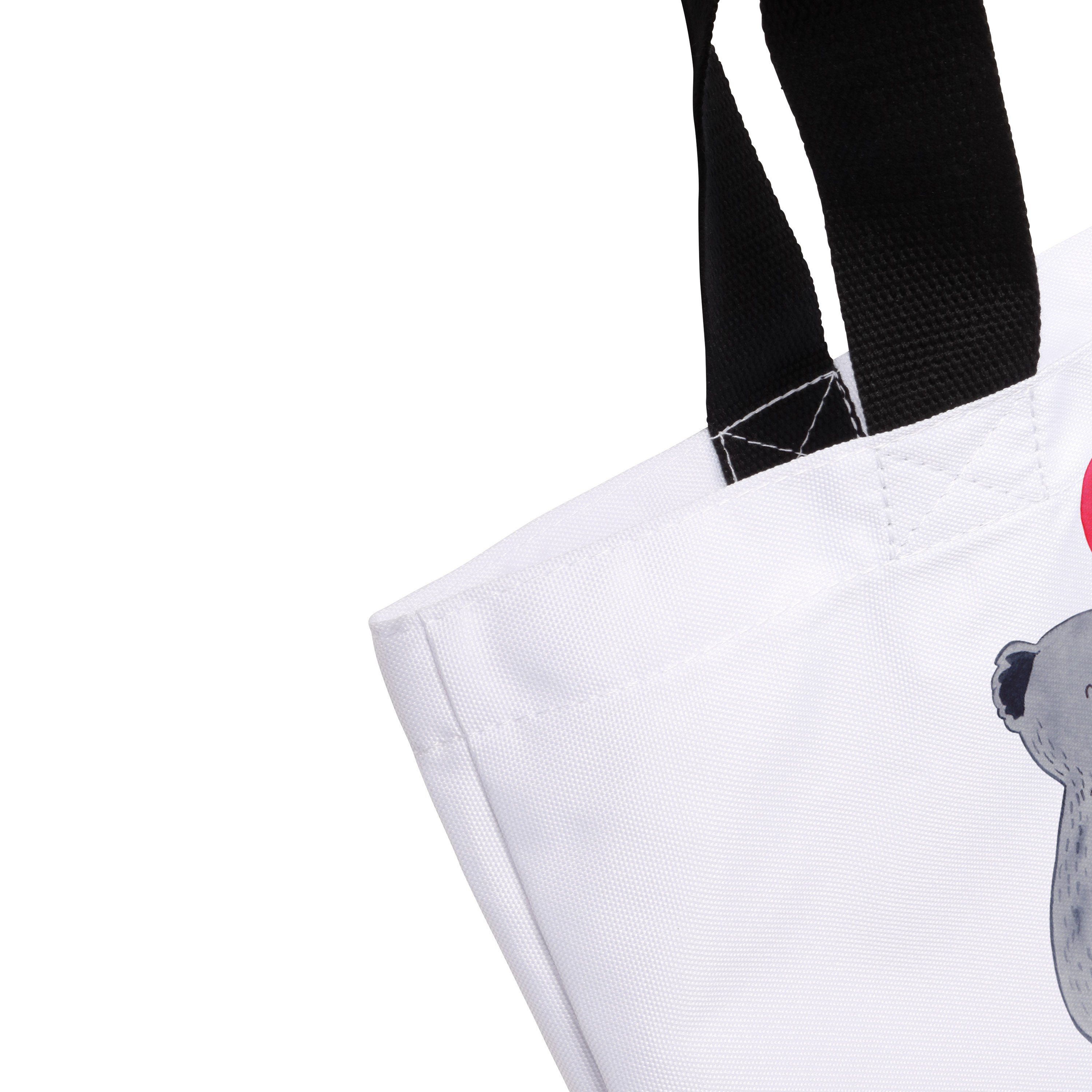 Schultasche, Mr. - (1-tlg) Mrs. Geschenk, Koala Luftballon & Koalabär, Ge Panda - Shopper Tasche, Weiß