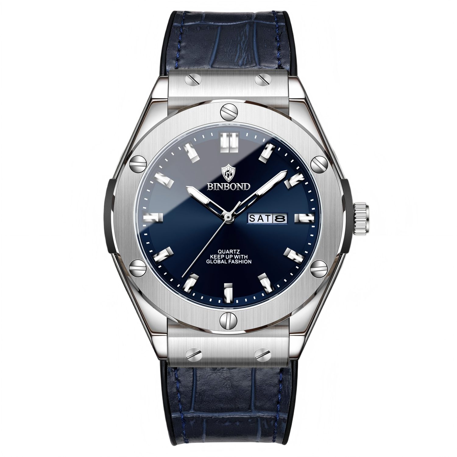 Toomoke Quarzuhr Herrenarmbanduhr, analoge Herrenuhr mit Lederarmband, Business-Uhr, (Multifunktionsuhr mit Datum, Wochentag und Leuchtzeigern), 42 mm Analog Herrenuhr mit Lederarmband, Leuchtzeigern und 3 ATM