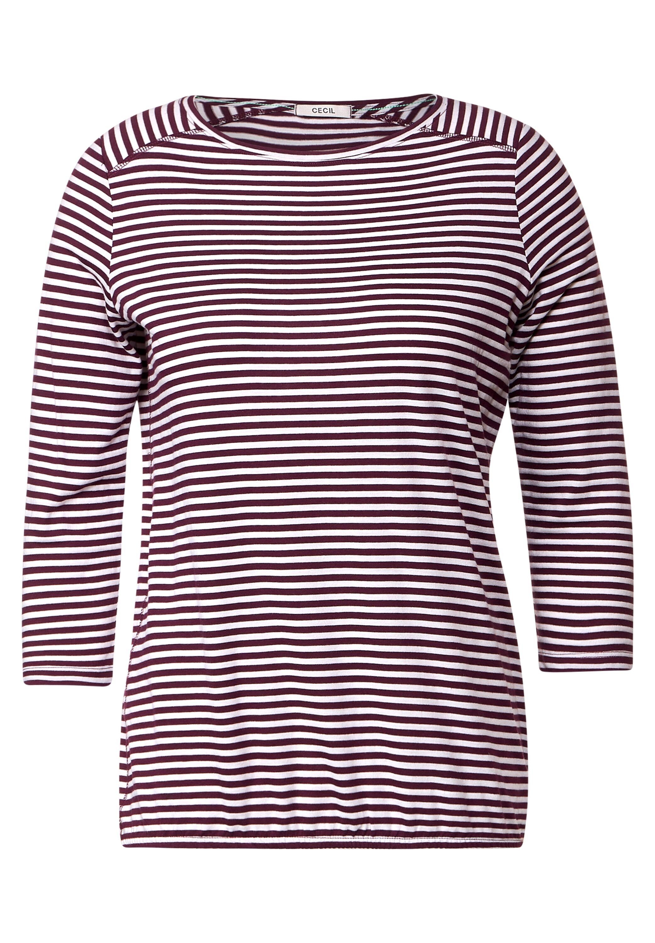 Cecil mit U-Boot-Ausschnitt berry deep 3/4-Arm-Shirt