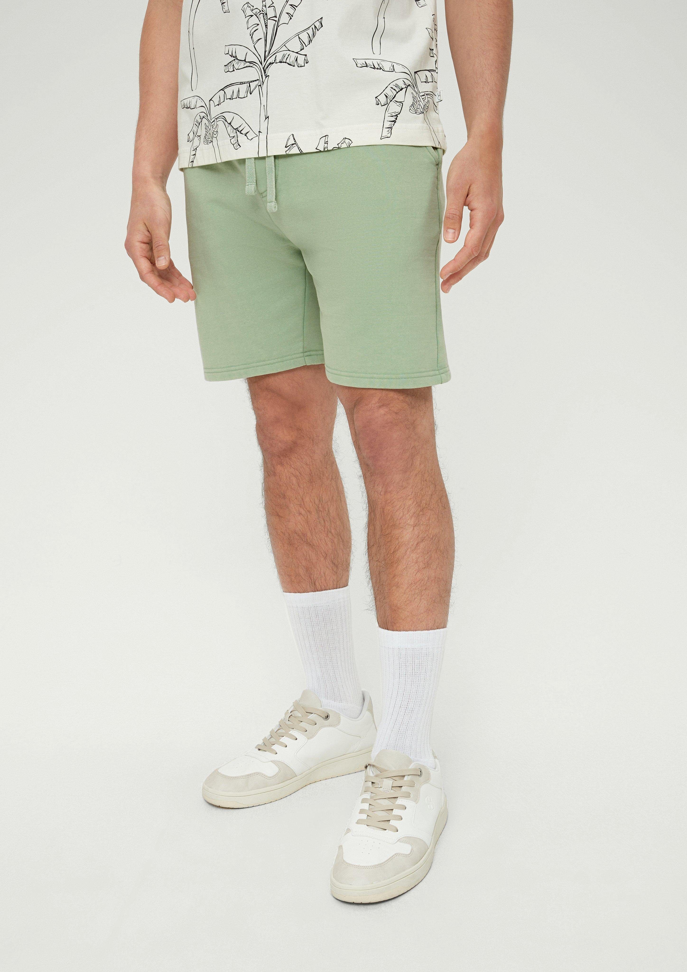 Shorts & Hose salbeigrün Baumwolle QS Durchzugkordel aus Sweatshorts