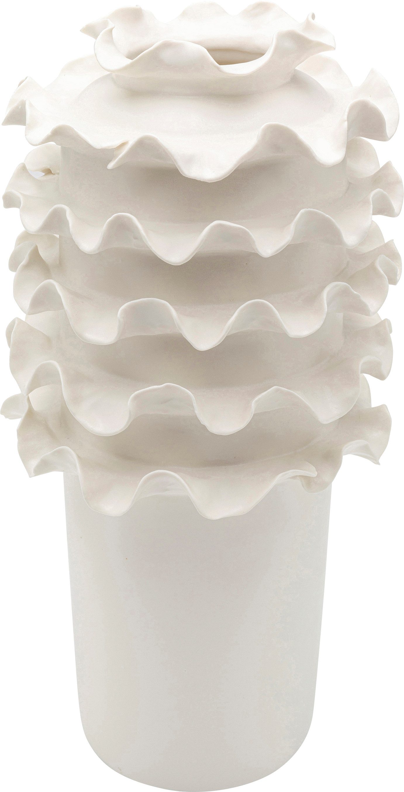 Kare Design Dekovase Viento Weiß, 35 oder 39 cm