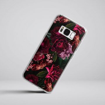 DeinDesign Handyhülle Rose Blumen Blume Dark Red and Pink Flowers, Samsung Galaxy S8 Silikon Hülle Bumper Case Handy Schutzhülle