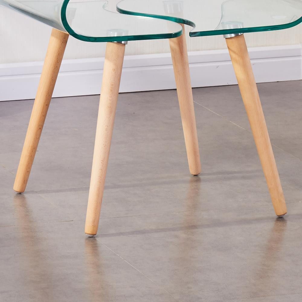 HOOZ Möbelfuß aus Buchenholz für Möbel Hell in 9 verschiedenen Größen, (Set, 4-St., robuste Standbeine), belastbar bis 30kg