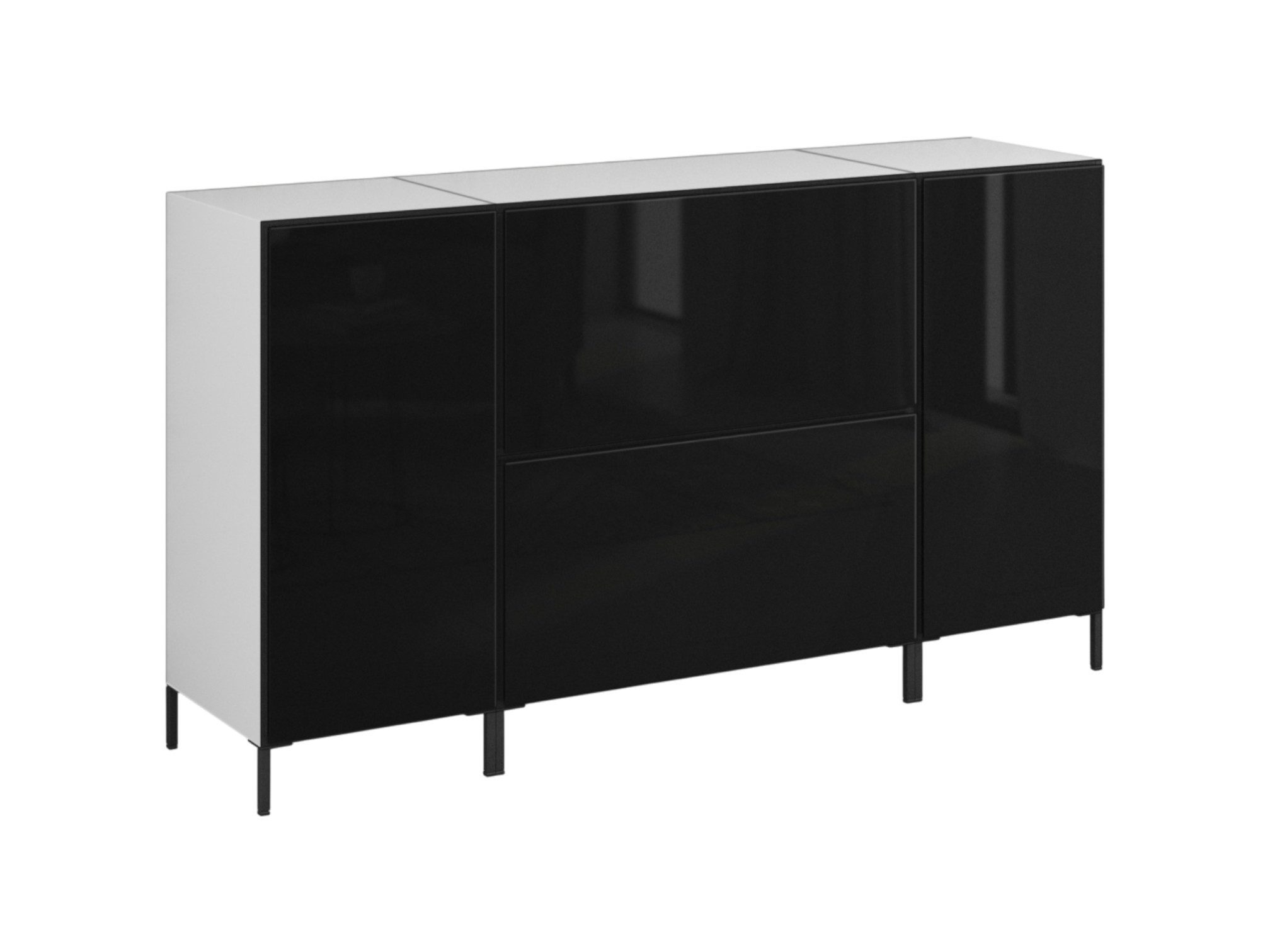 moebel-dich-auf Sideboard VARIANTO 7 (Set 4 tlg., Kommode, 2 Schränke mit Klappen, 2 Schränke mit Tür), Soft-Close, 152 cm breit