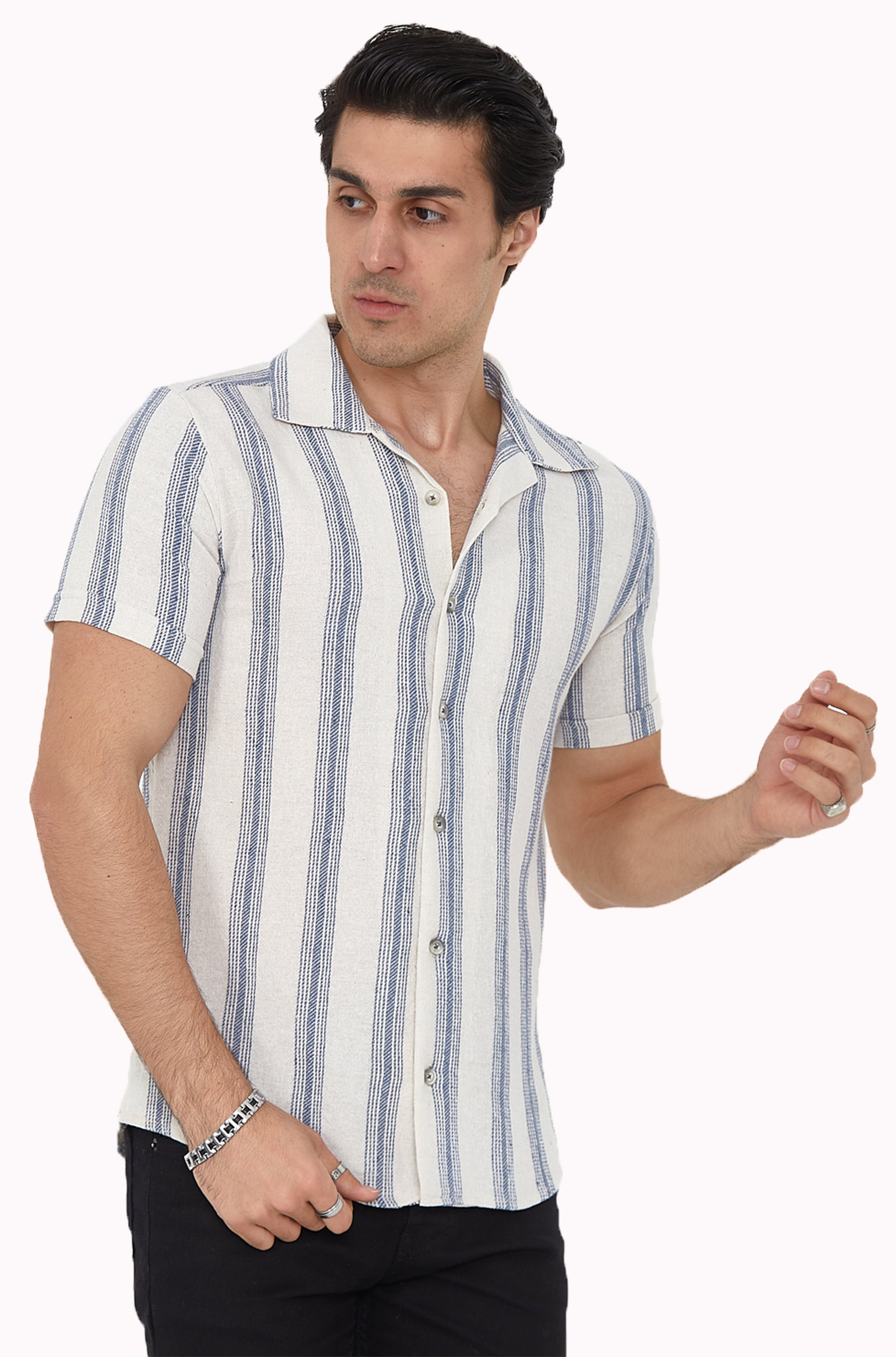 Megaman Jeans Kurzarmhemd Herren Kurzarm-Hemd Sommer günstig online kaufen