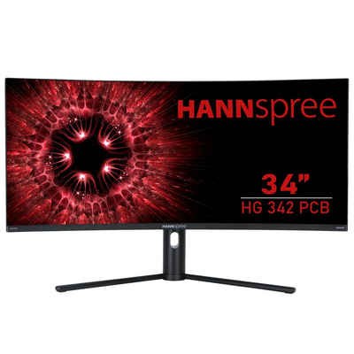 Hannspree HG342PCB Curved-Gaming-LED-Monitor (86,4 cm/34 ", 3440 x 1440 px, UWQHD, 1 ms Reaktionszeit, 144 Hz, VA LED)
