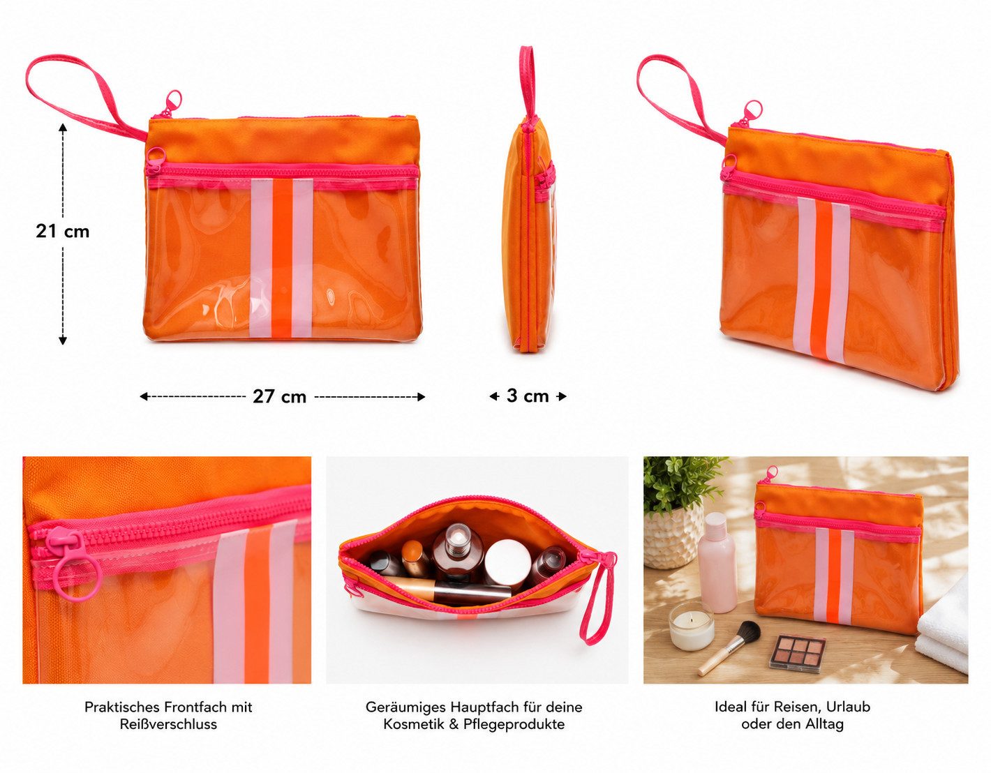 Giftcompany Kulturbeutel Giftcompany - Kosmetiktasche Kulturbeutel Voyage "Wet Bag" Orange