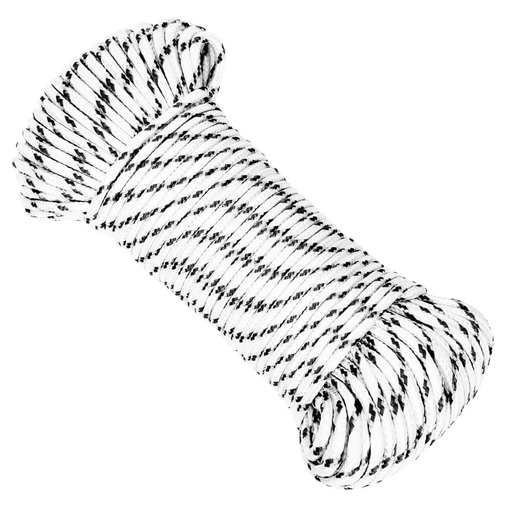 vidaXL Bootsseil Geflochten Weiß 3 mmx25 günstig online kaufen