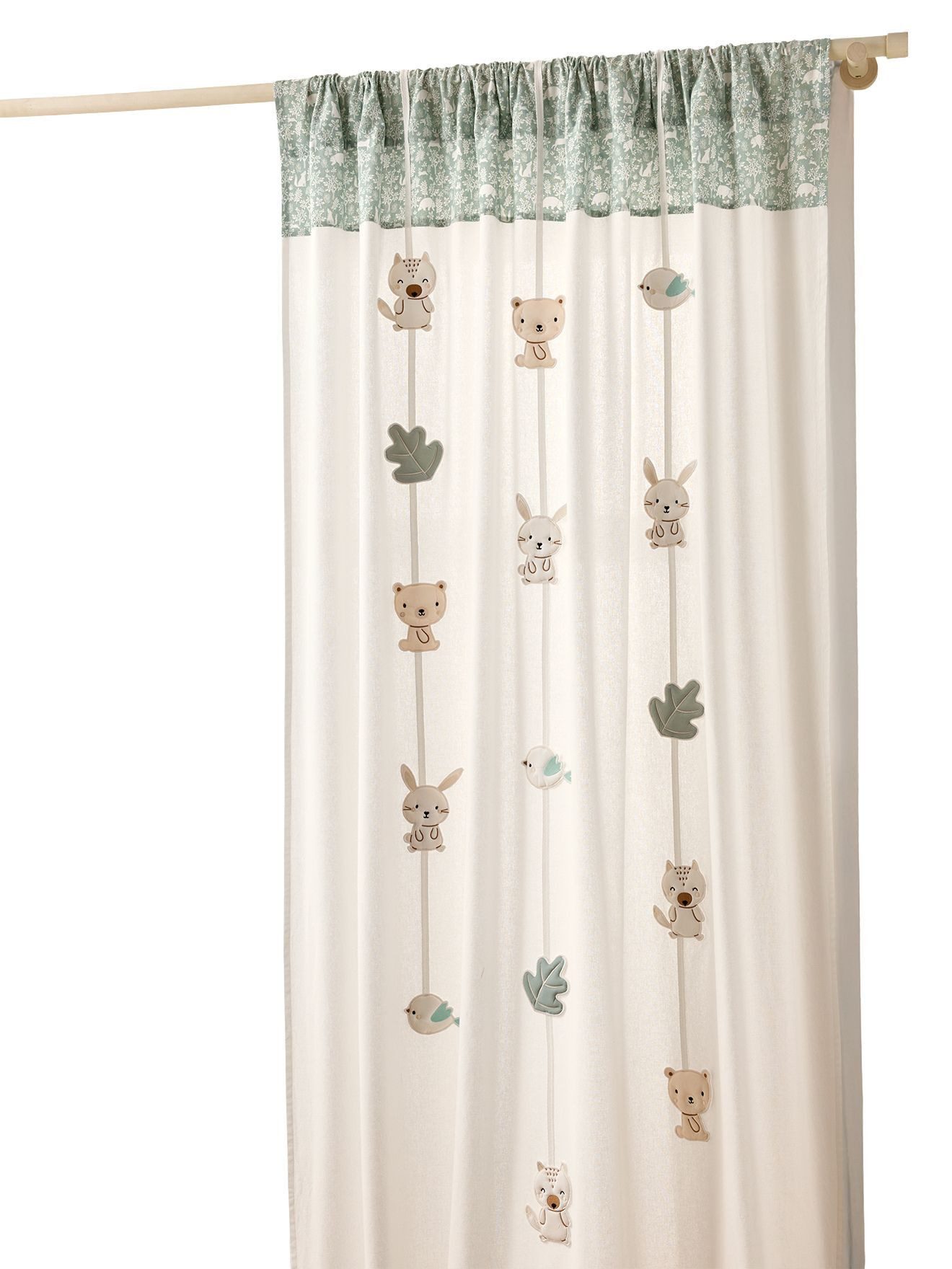 vertbaudet Vorhang, Baumwolle/Polyester, Stickerei