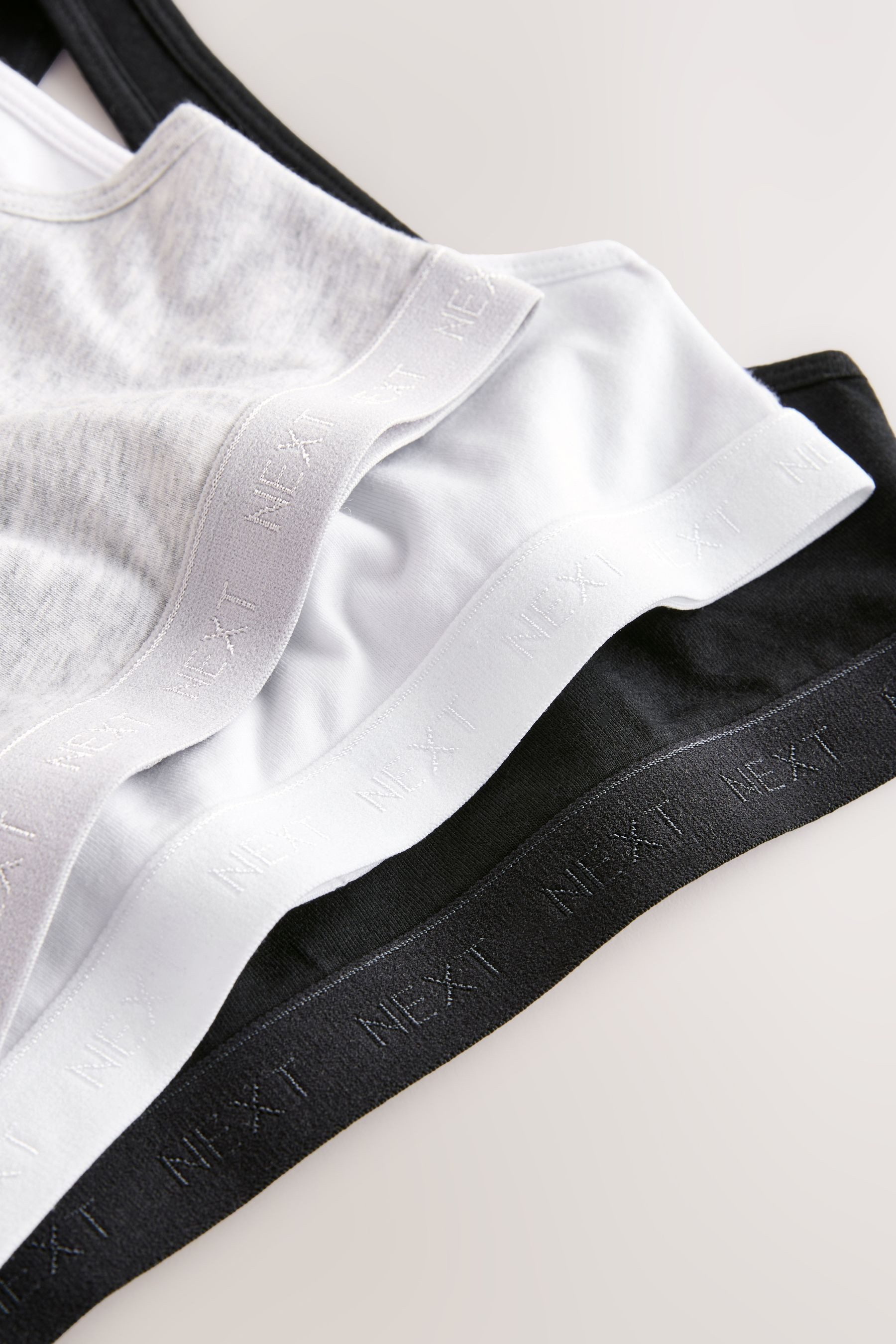 Next Crop-Top 3er-Pack Kurztops mit Ringerrücken (3-tlg)