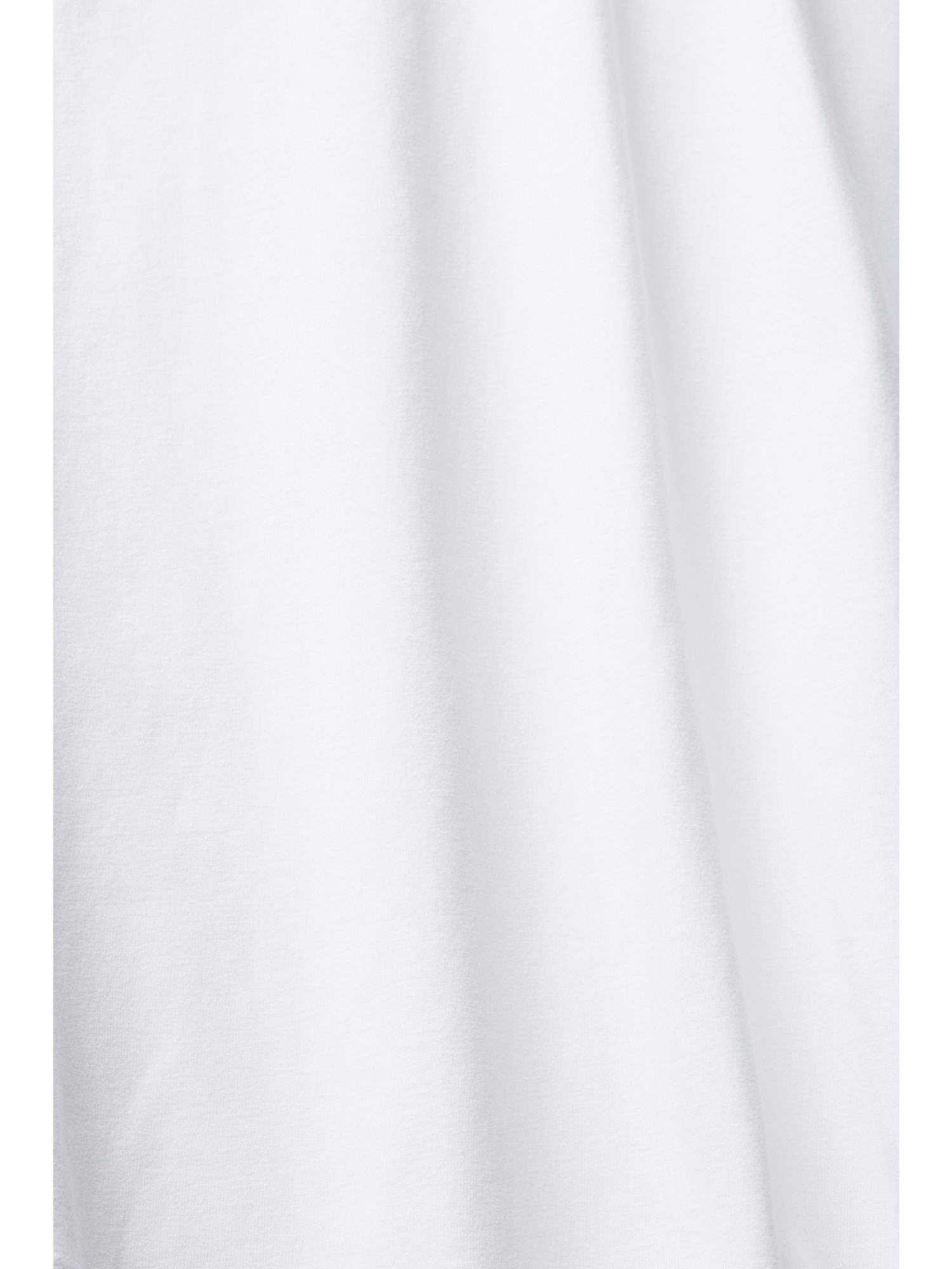 auf WHITE Langarmshirt Jersey-Longsleeve Print der (1-tlg) mit Brust Esprit edc by