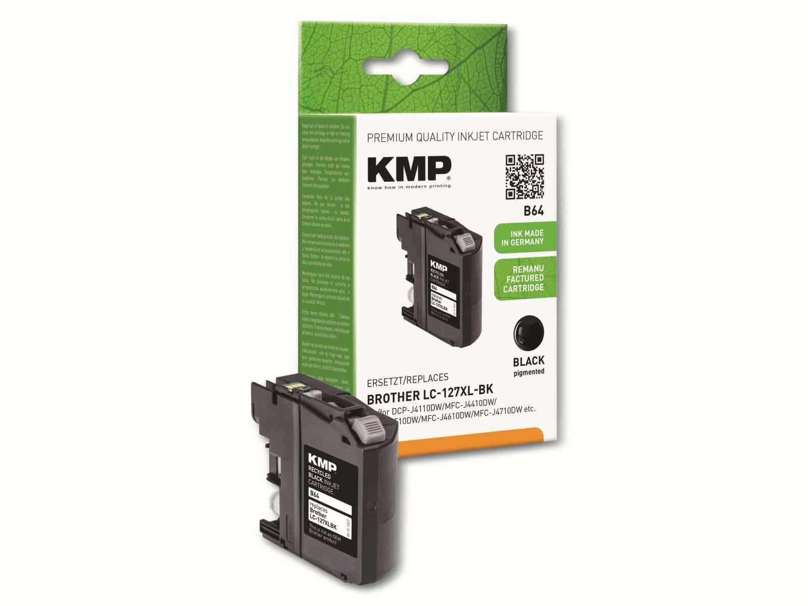 KMP KMP Tintenpatrone kompatibel zu Brother LC127XLBK Tintenpatrone