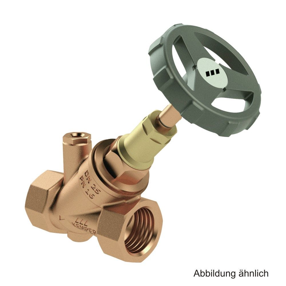 KEMPER Armaturen Wasserrohr Kemper Weser Freistromventil DN 15, 1/2" IG, mit Entleerst. IG, 190020