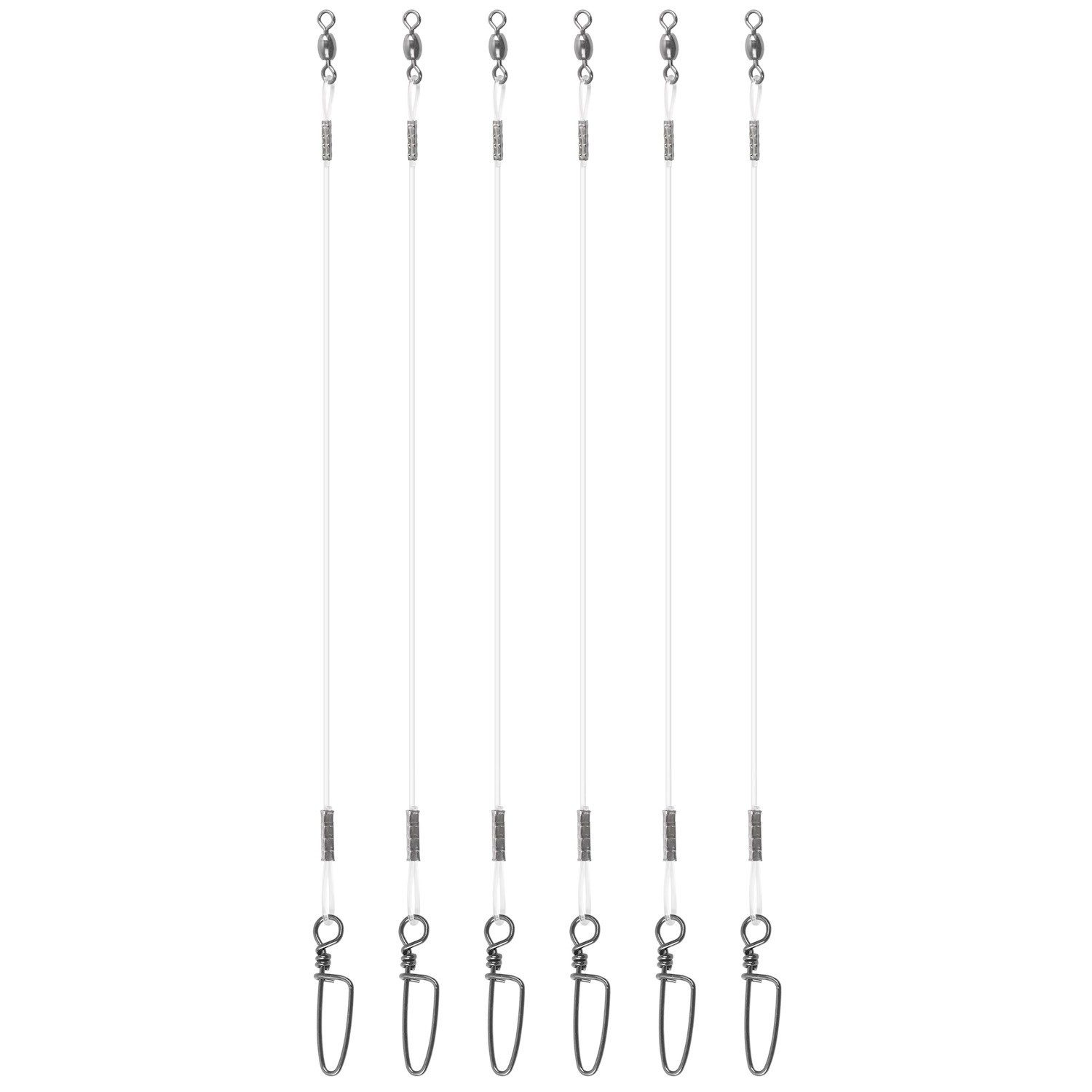 BernhStein Angelschnur 100% Fluorocarbon Vorfach für Raubfisch verschiedene Stärken 6-12 Stk, (6-St)