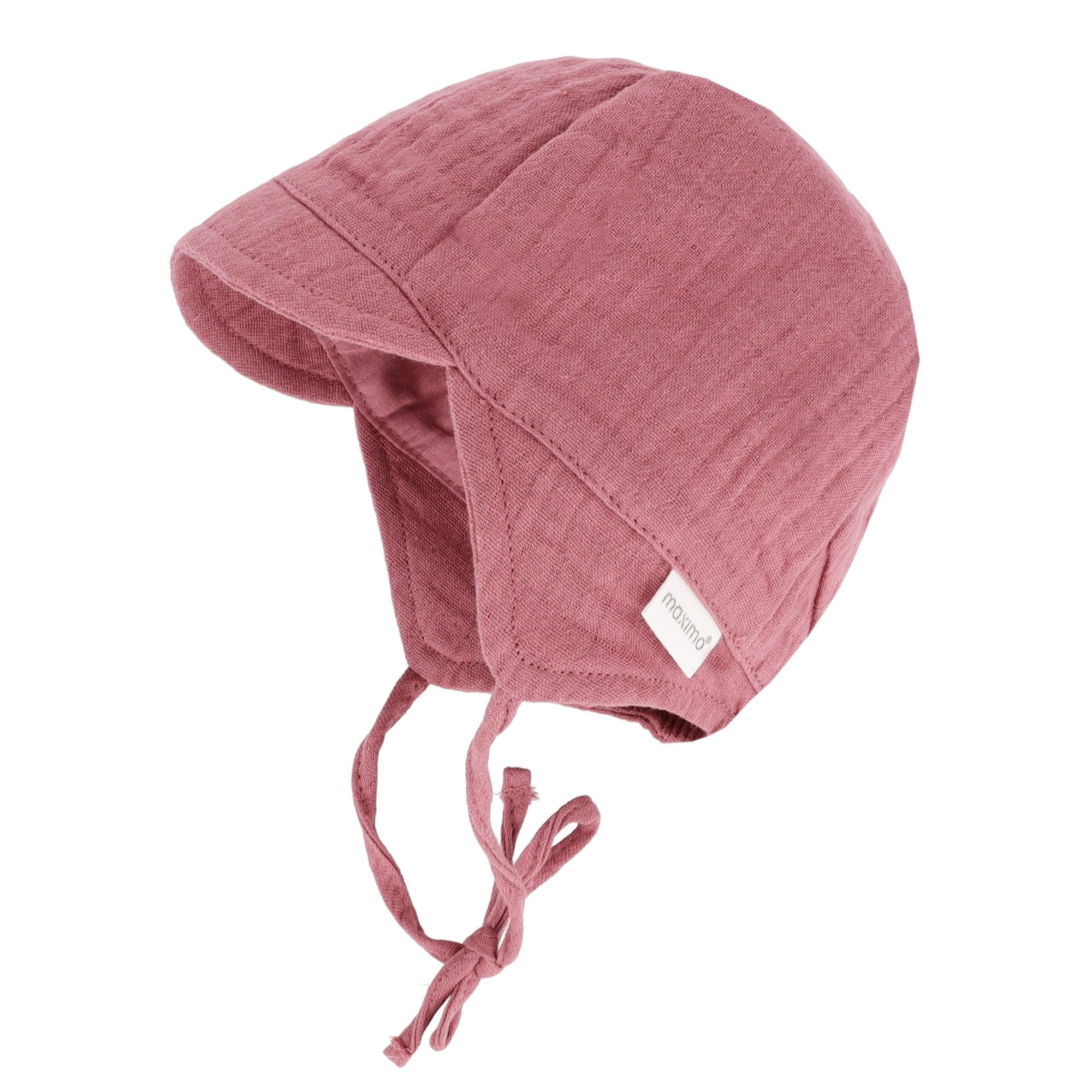 MAXIMO Schirmmütze GOTS BABY-Schildmütze Musselin, Band, Futter, UV (1-St) Musselin