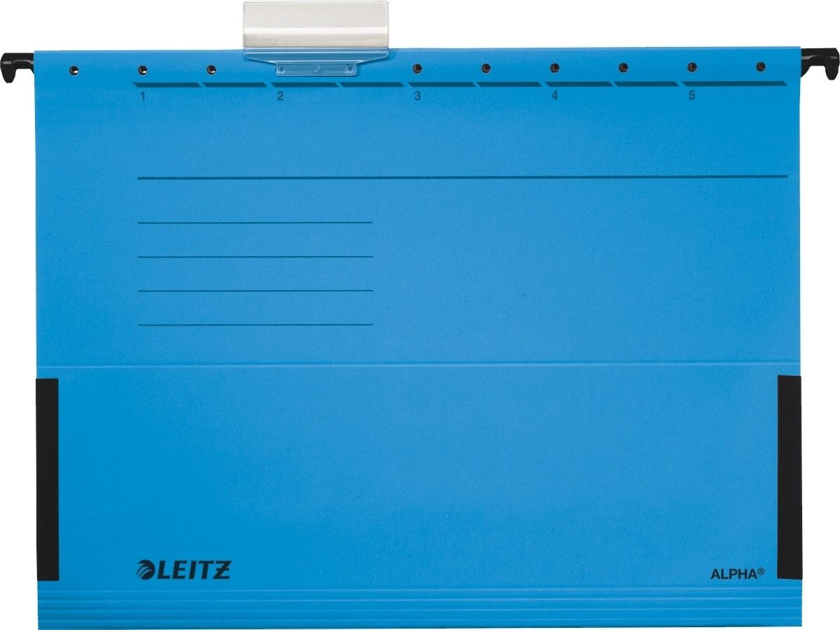 LEITZ Hefter Hängetasche ALPHA A4 Karton blau