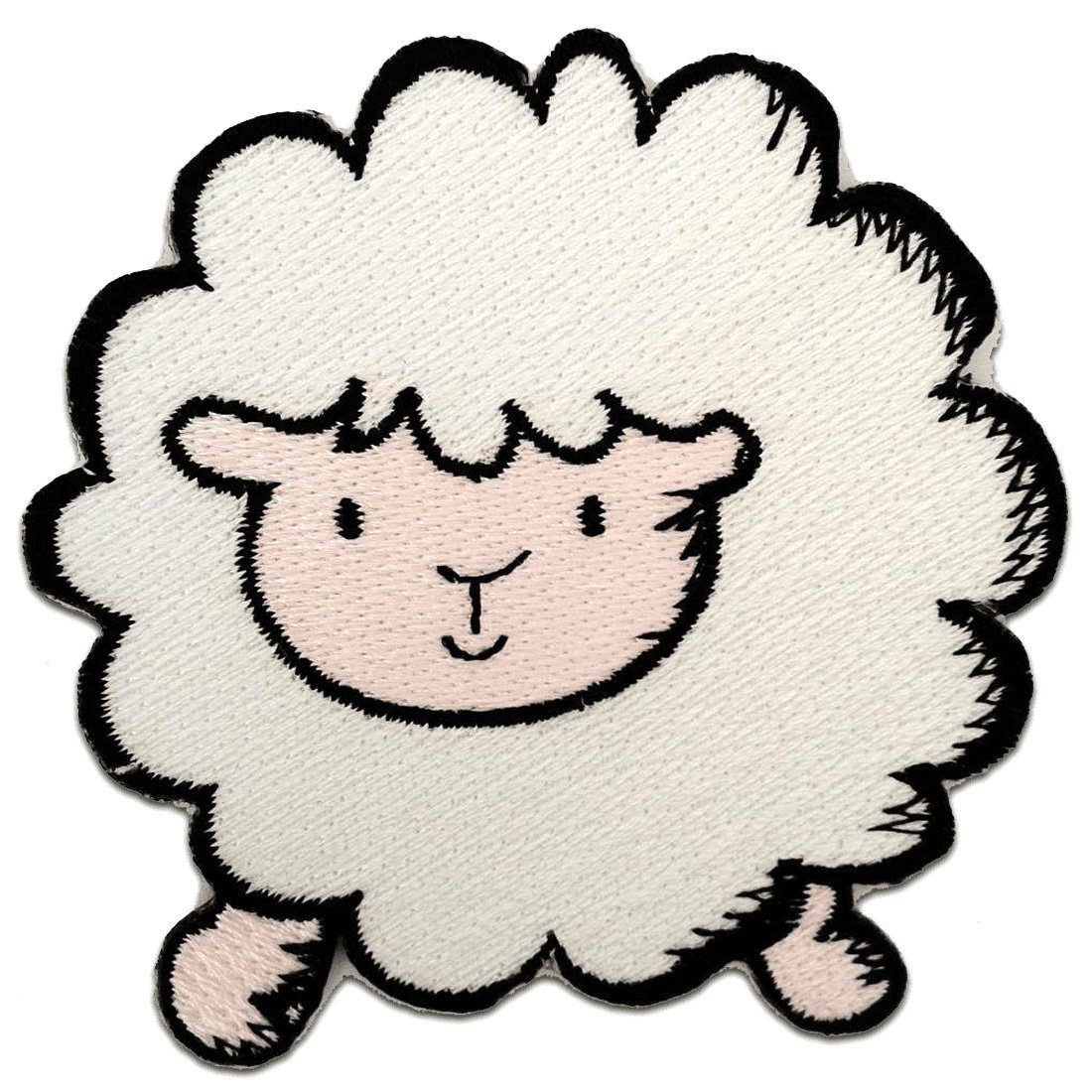 Catch the Patch Aufnäher Bügelbild, Aufbügler, Applikationen, Patches, Flicken, zum aufbügeln, Polyester, Schaf Tier Kinder - Größe: 7,5 x 8 cm