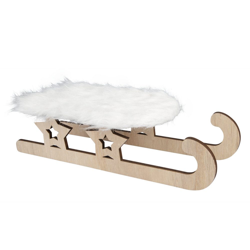 MICA Weihnachtsfigur Deko-Schlitten - aus Holz - ca. 29,5 x 11 x 8 cm günstig online kaufen