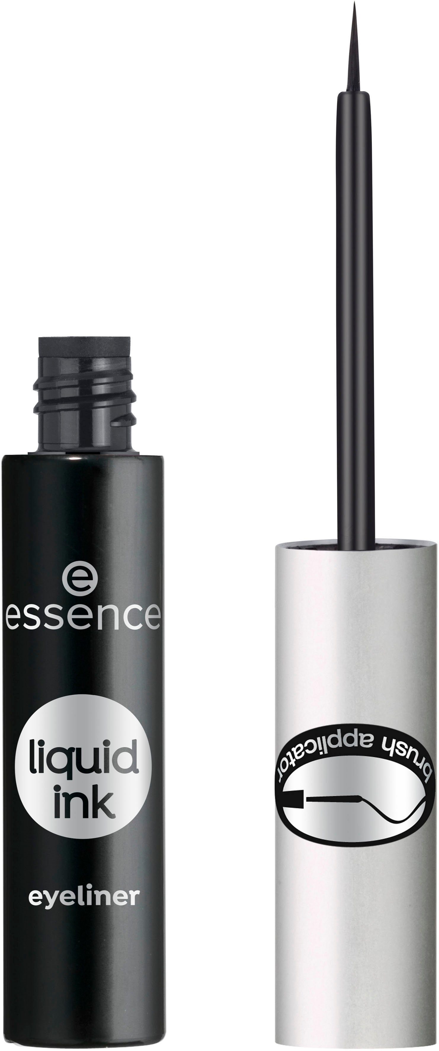 Essence Eyeliner liquid ink eyeliner, 3-tlg., mit feinem Pinsel-Applikator