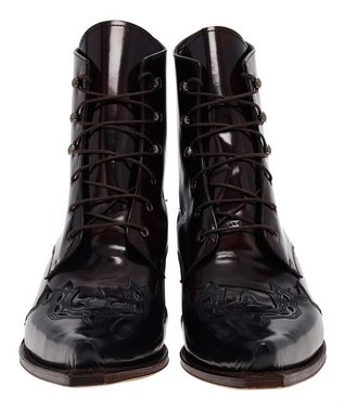 Sendra Boots 11699 Negro Fuxia Damen Westernstiefelette Schwarz Rot Stiefelette