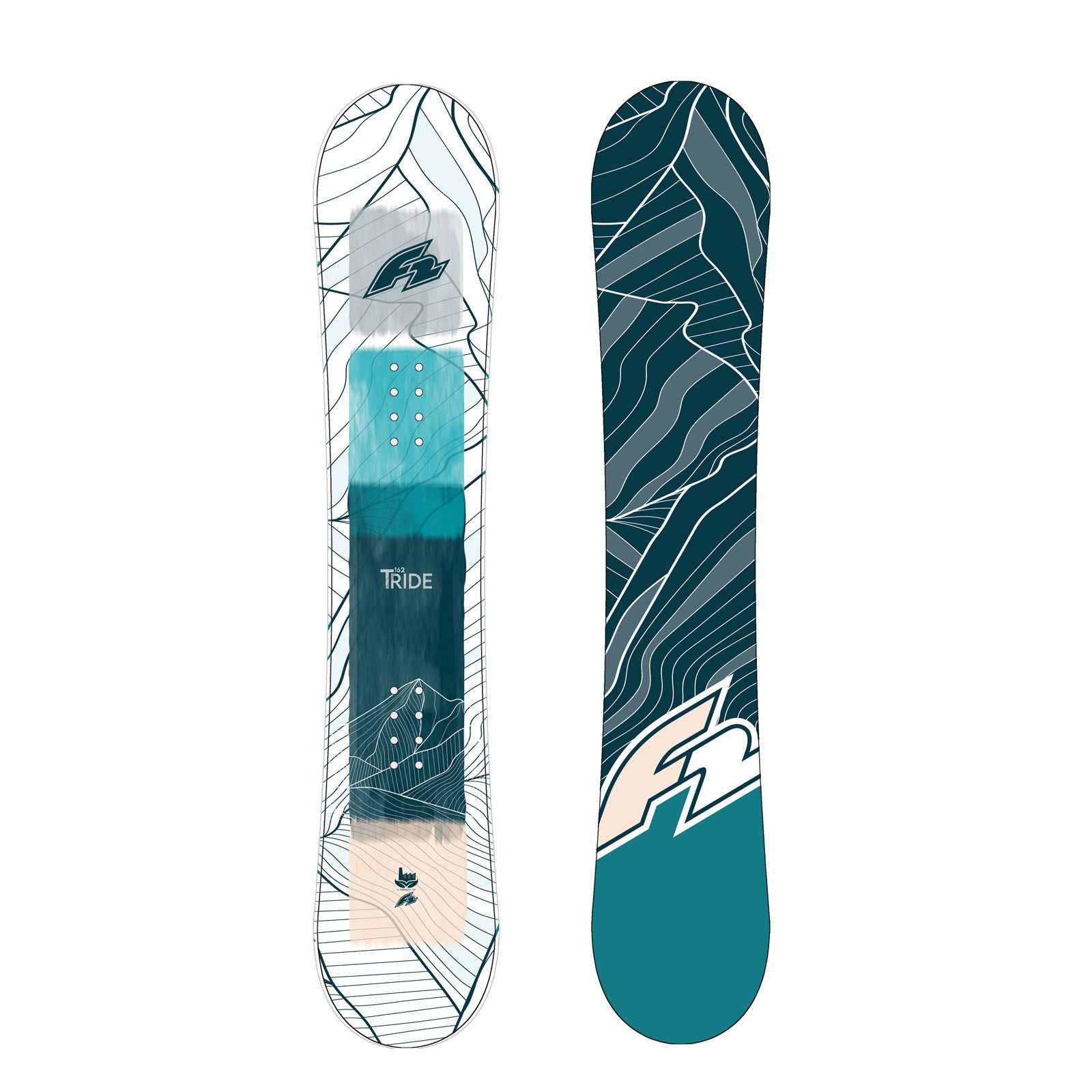 F2 Snowboard F2 Set Snowboard T-Ride Wood Weiss 157cm + Sonic Pro Bindung L