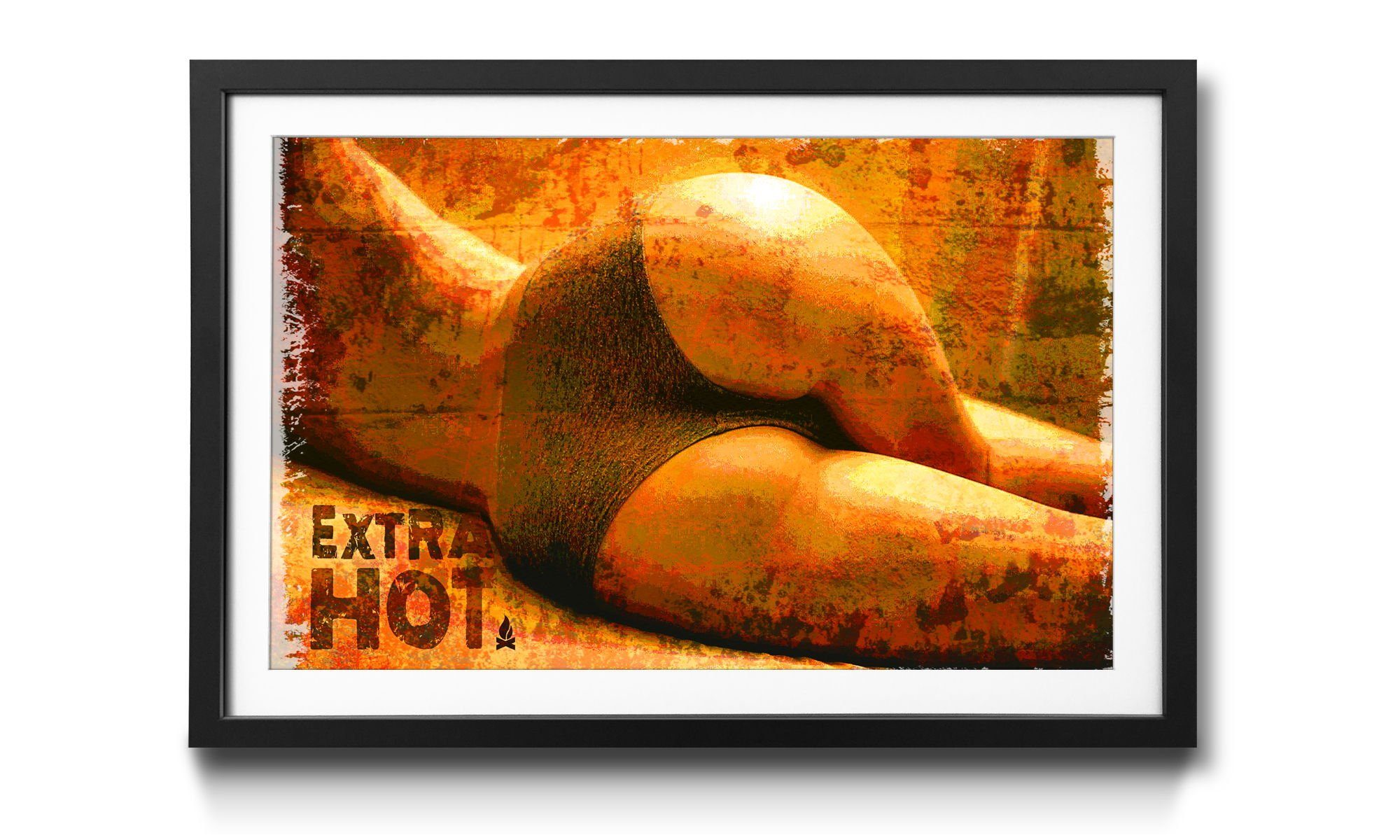 WandbilderXXL Bild mit Rahmen Extra Hot, Erotik, Wandbild, in 4 Größen erhältlich
