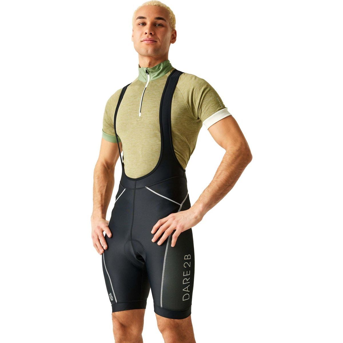 Dare2b Fahrradhose Ecliptic Bib Shrt Men Innovative Fahrradhose mit Gel-Kissen, Coolmax-Technologie und