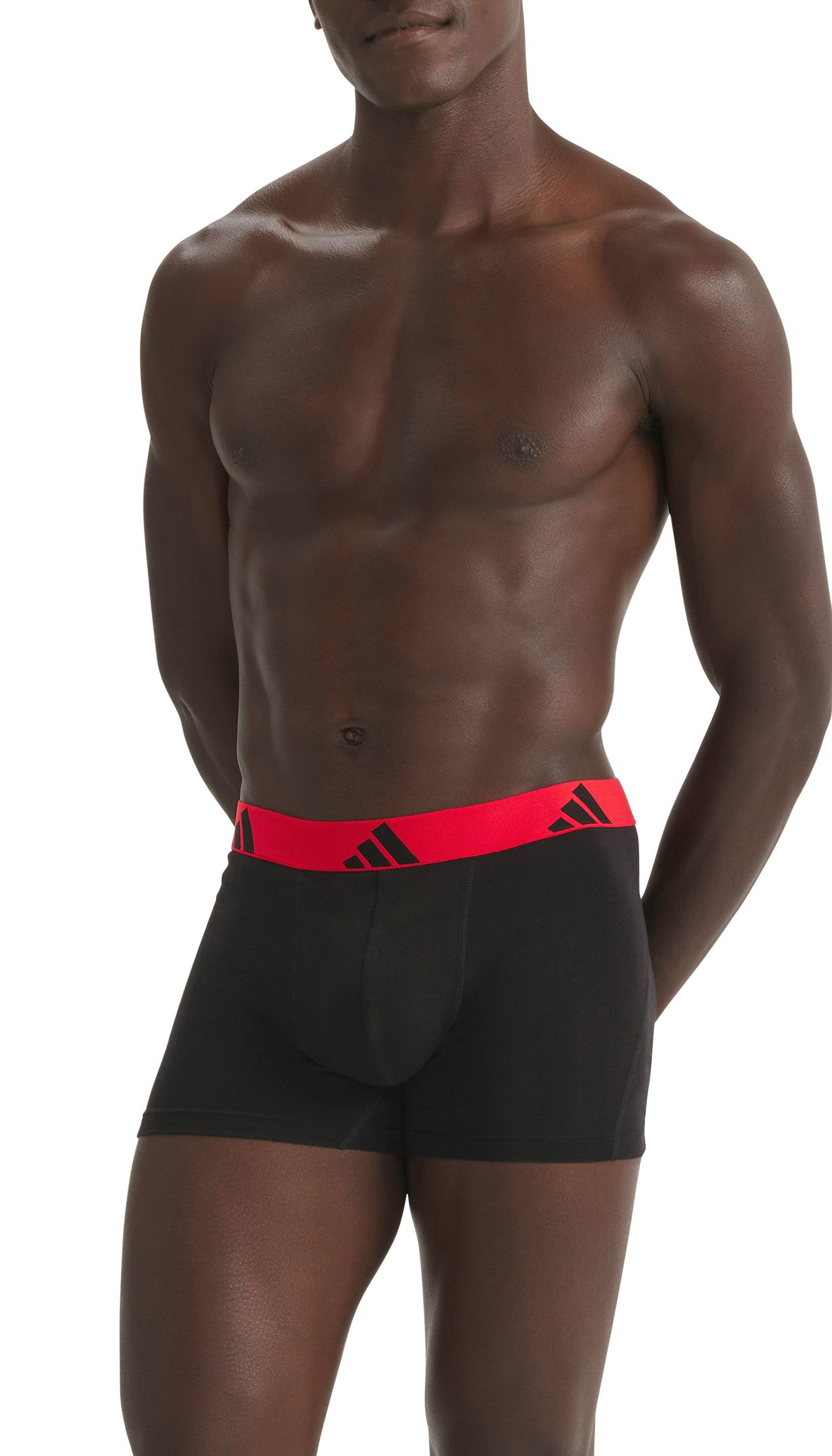 adidas Sportswear Trunk Active Flex Cotton (3er Pack) elastischer Logo-Bund, ohne Eingriff, Single Jersey-Qualität