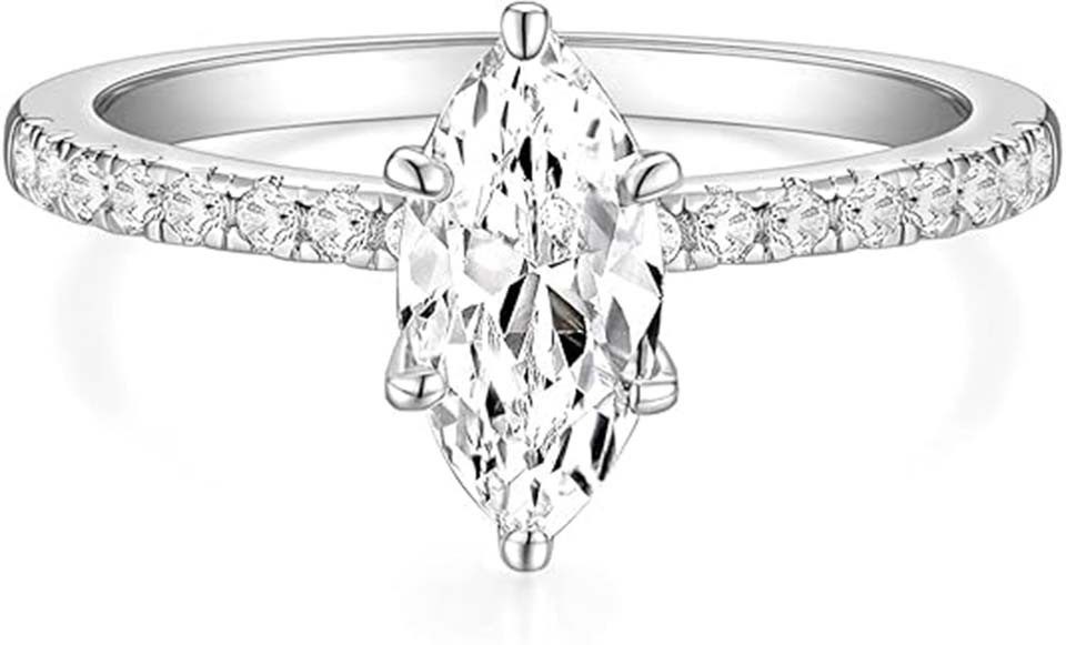 Jumpeak Diamantring 2ct D Vs1 2ex,lab grown diamant ring,verlobungsring,damen geschenk, Eheringe,Liebes Geschenk für Sie,geschenk ideen für frau,14K Gold