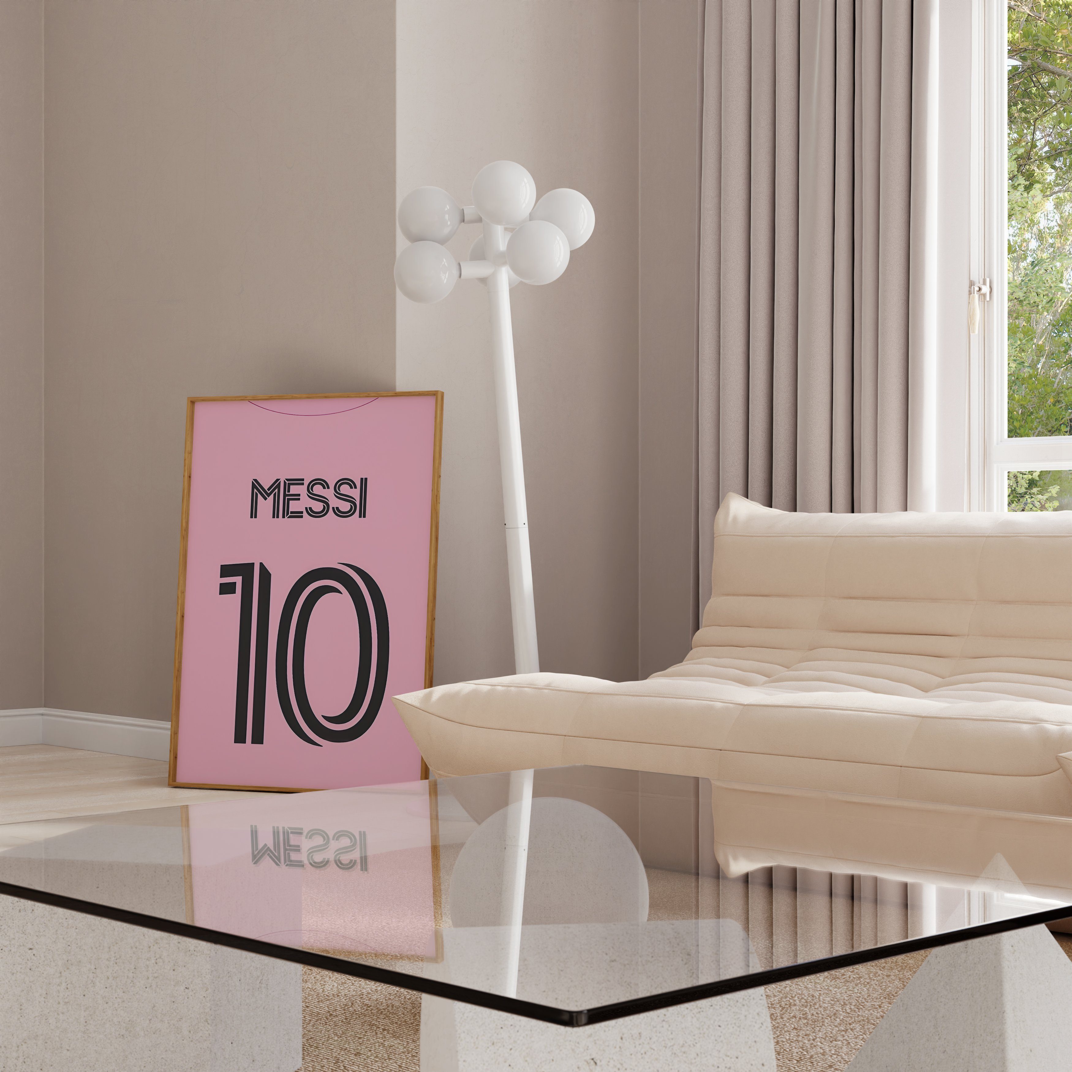 JUSTGOODMOOD Poster ® Lionel Messi 10 Inter Miami · Fußball Poster · ohne Rahmen