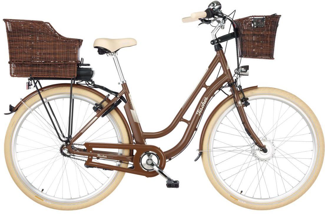 FISCHER Fahrräder E-Bike »Retro 1804«, 3 Gang Shimano Nexus Schaltwerk,  Kettenschaltung, Frontmotor 250 W online kaufen | OTTO