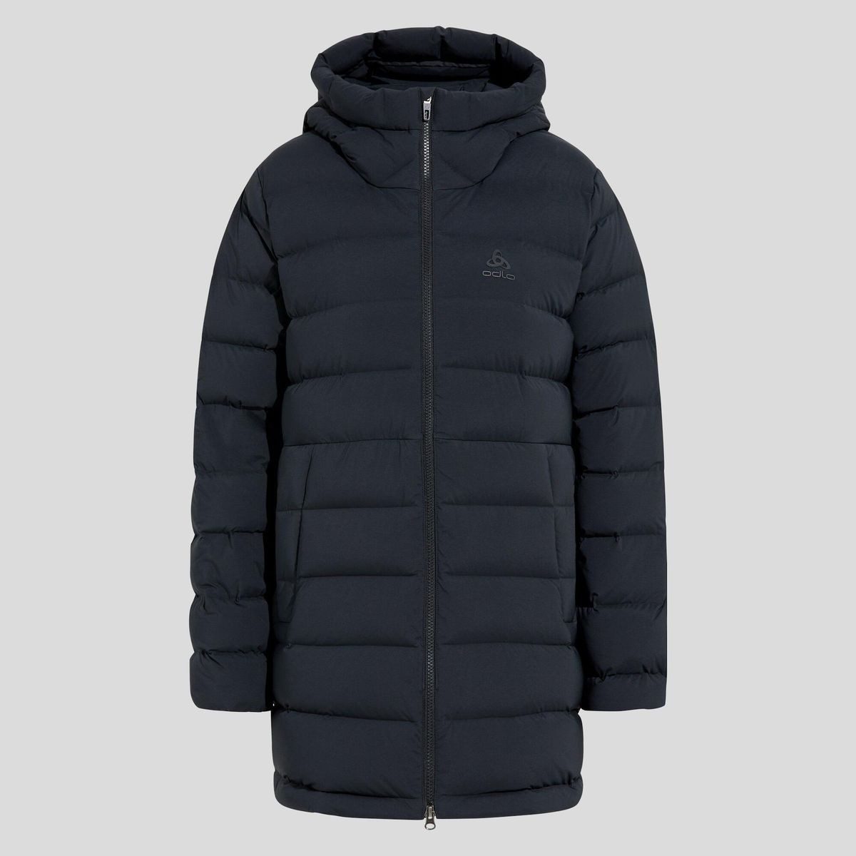 Odlo Outdoorjacke The Ascent N-thermic Recycled Down Hooded Jacket Nachhaltige Damenjacke mit recycelter Daune, wasserdicht und leicht